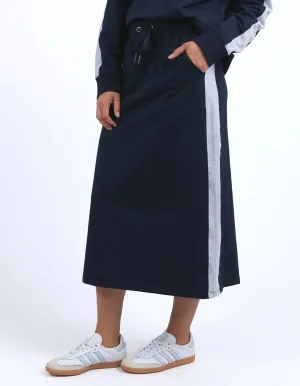 Sloane Fleece Skirt - Navy / Grey Marle