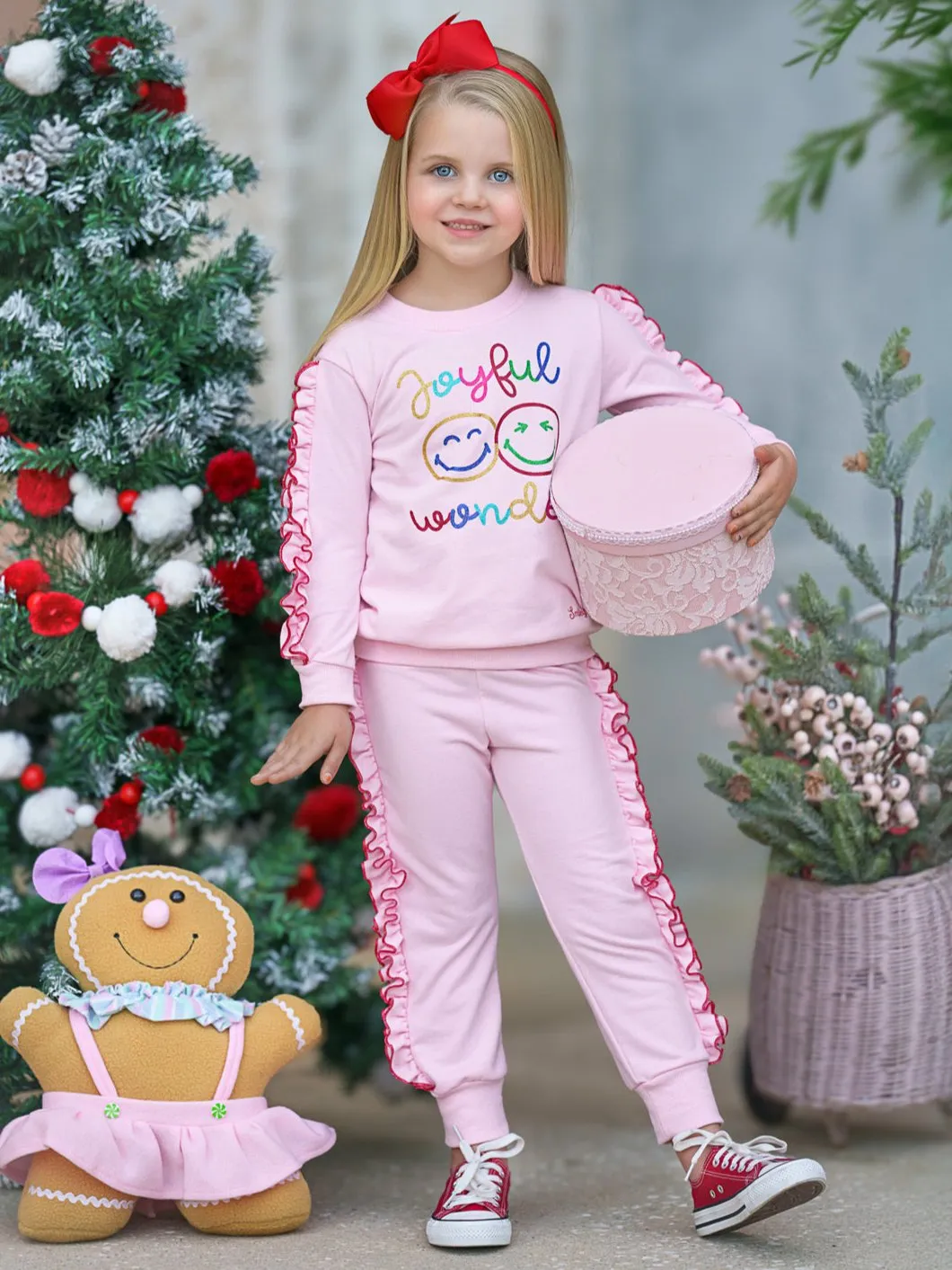 SmileyWorld Joyful Wonder Fleece Sweatshirt and Jogger Set