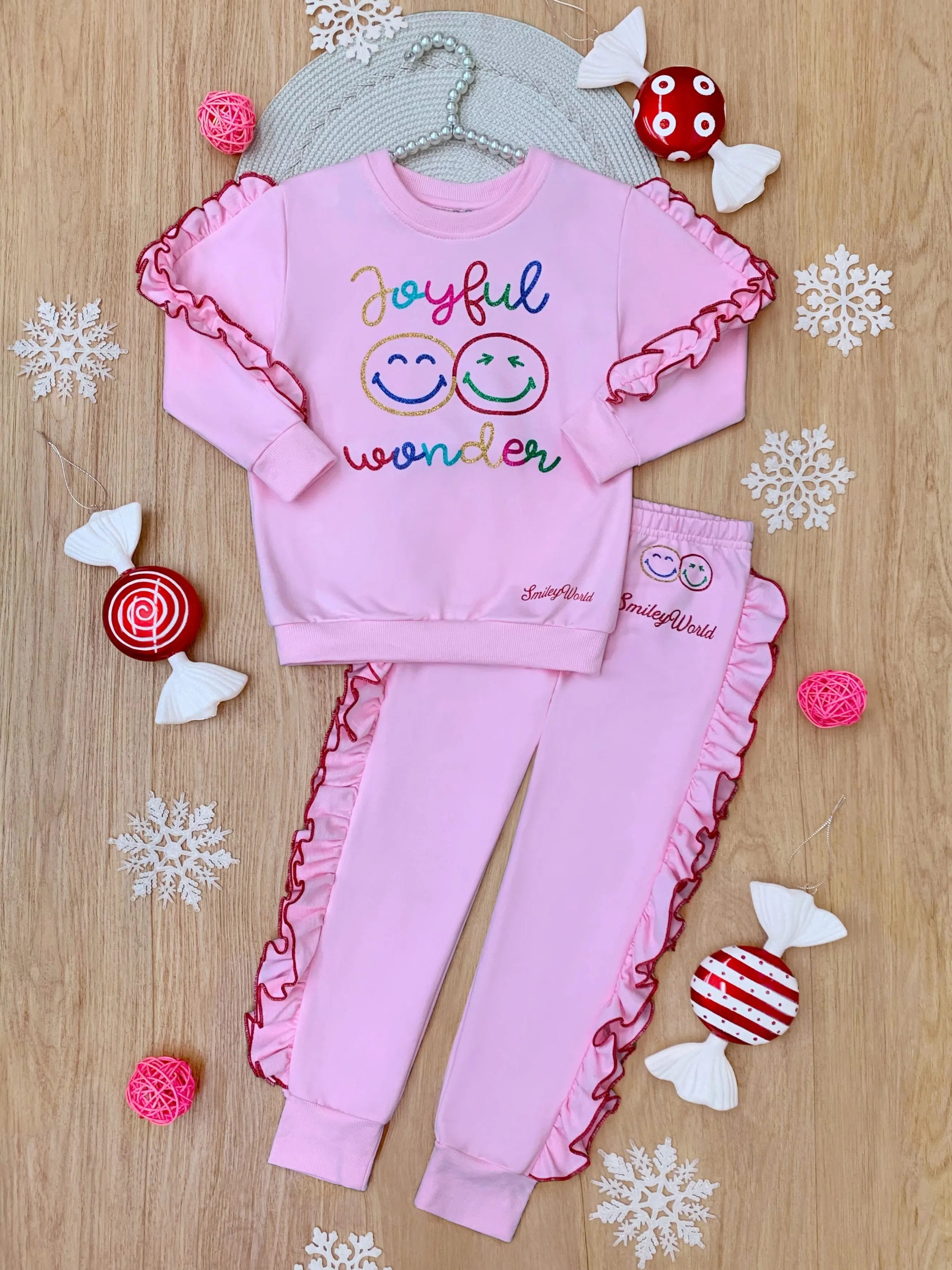 SmileyWorld Joyful Wonder Fleece Sweatshirt and Jogger Set