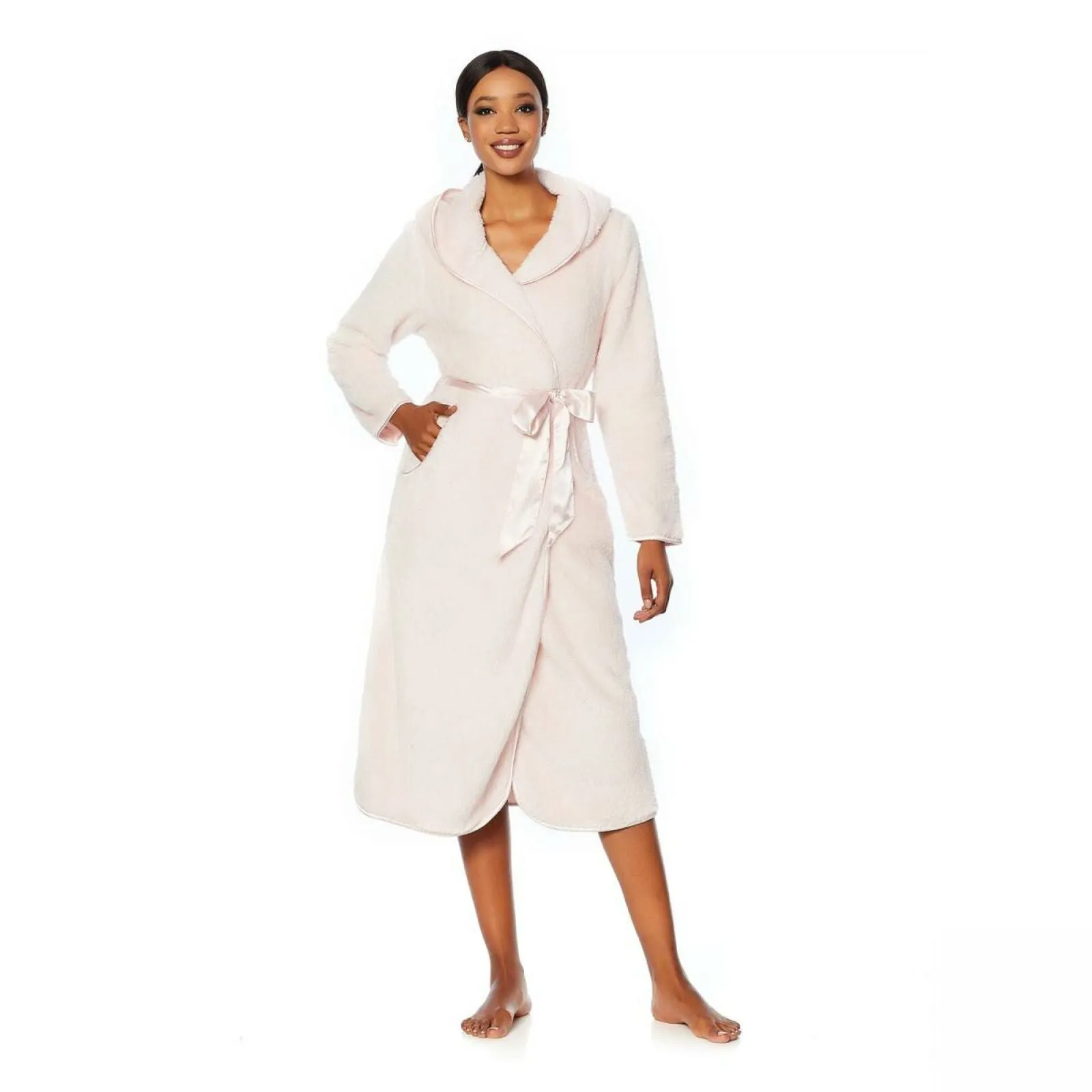 Soft & Cozy Women's Plus Size Loungewear Plush Fleece Long Robe