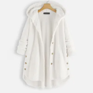 Soft, textured hooded fleece for women