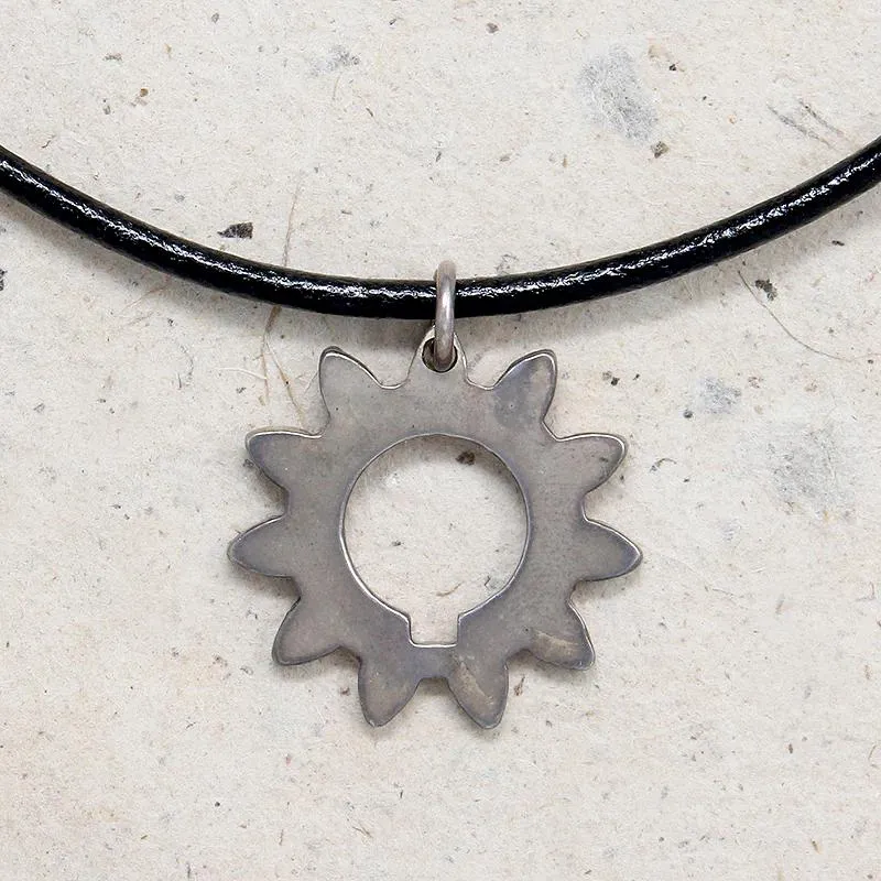 Sterling Silver "Gear" Pendant from Spragwerks