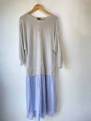 Steven Alan Grey Linen and Cotton Sweater Dress