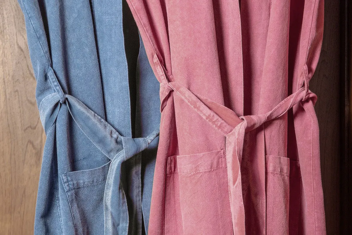 Stonewashed Cotton Robe – Indigo