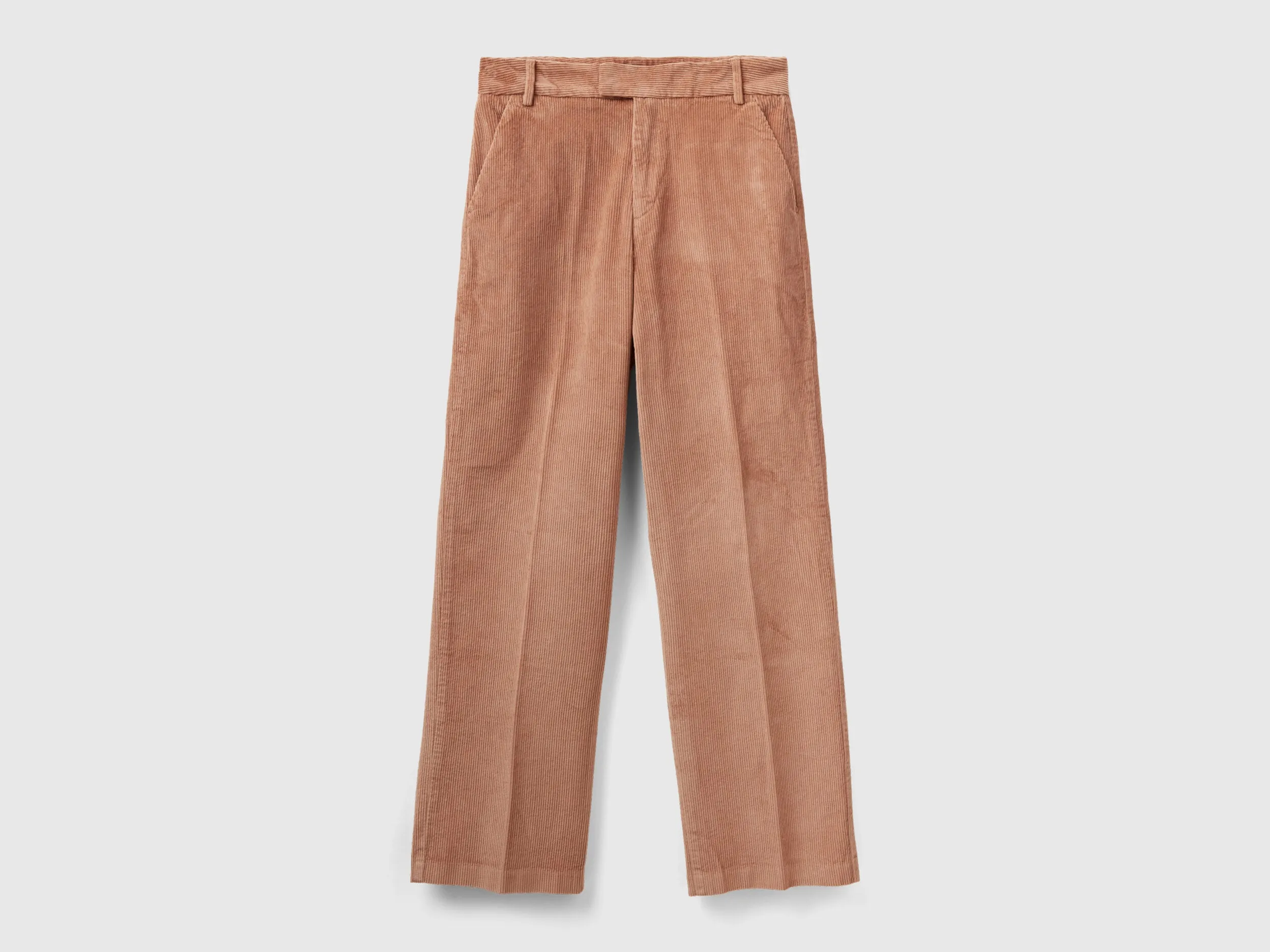 Straight Fit Camel Corduroy Pants