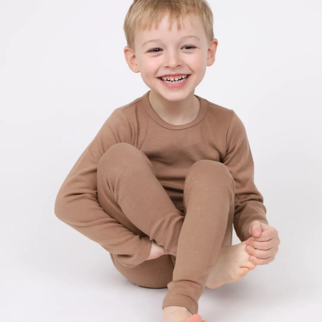 Supersoft Slim Fit Loungeset - Tan