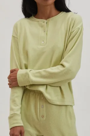 Sweater Henley Long Sleeve Lime