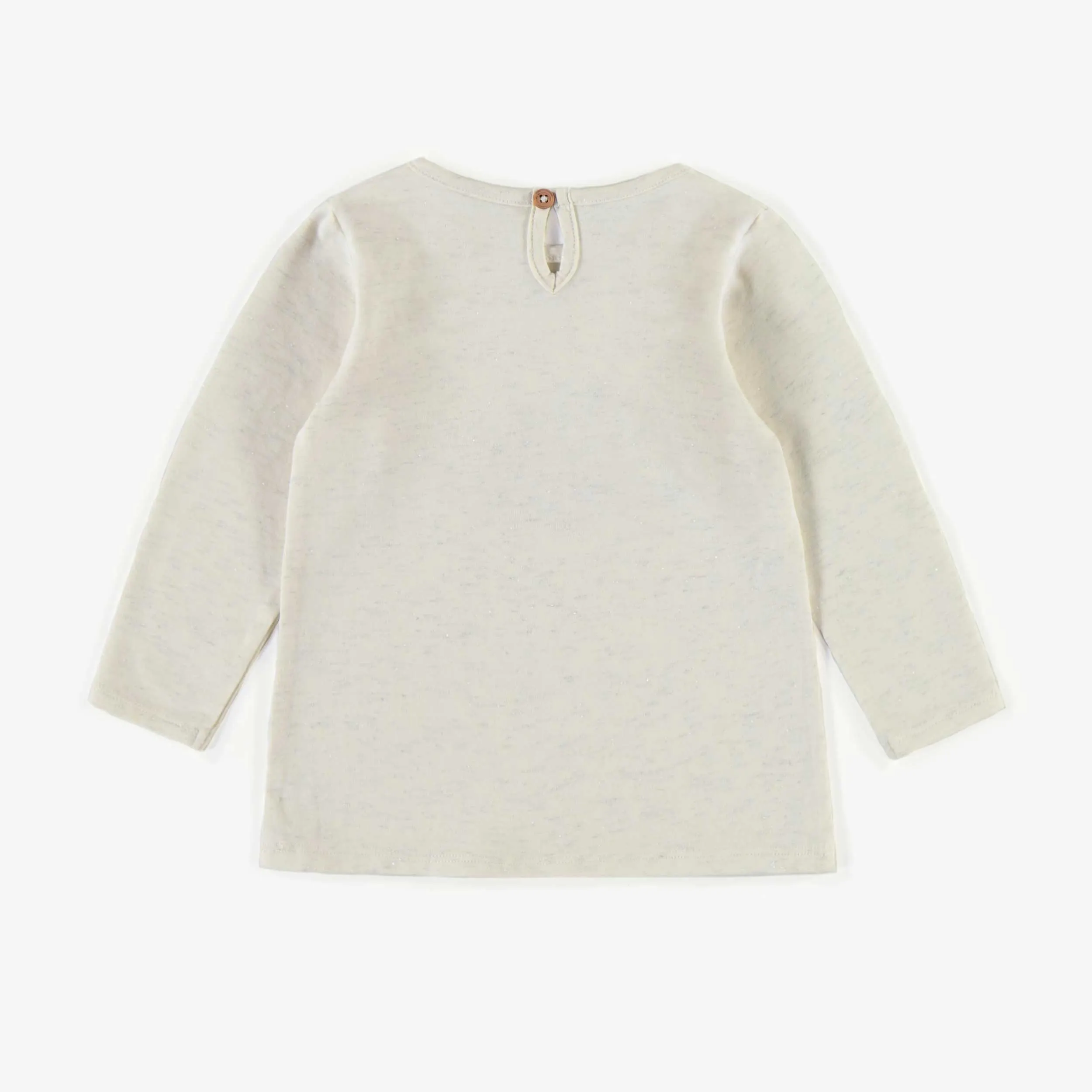 T-shirt crème en jersey extensible, bébé  || Cream t-shirt in stretch jersey, baby