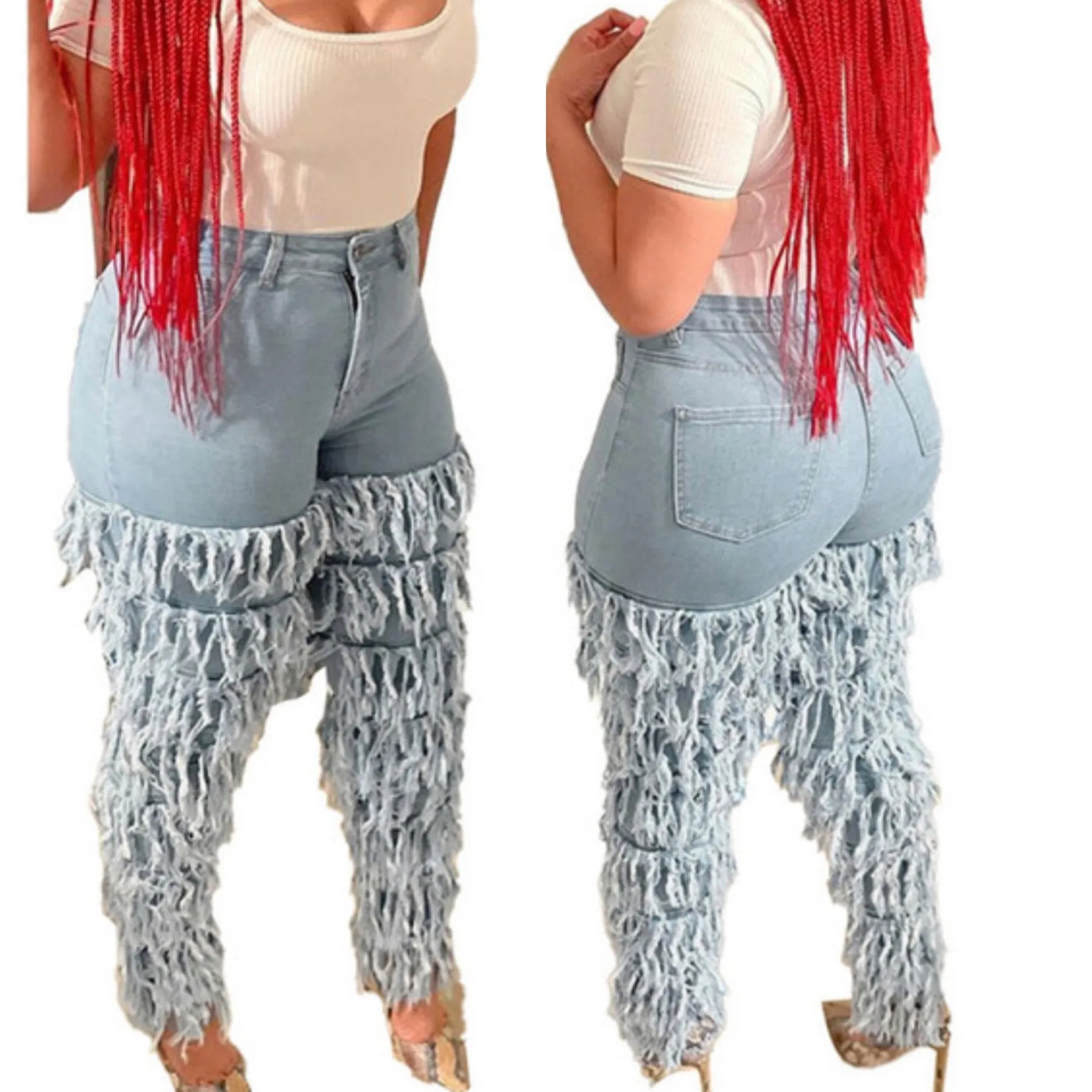 Tassel Fringe Flirty Jeans