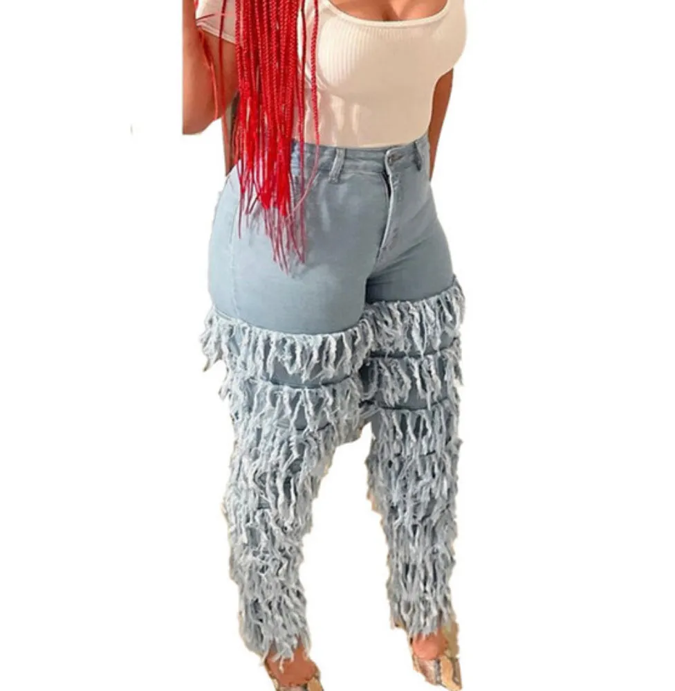 Tassel Fringe Flirty Jeans