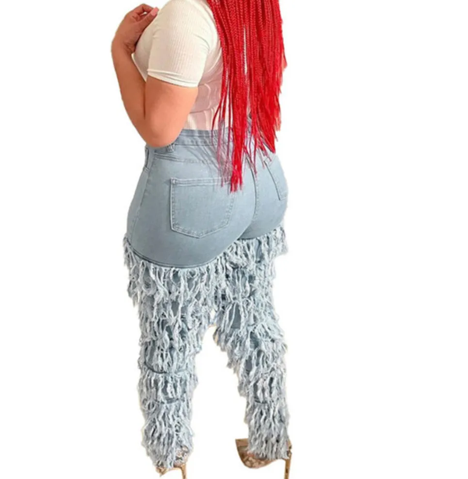 Tassel Fringe Flirty Jeans