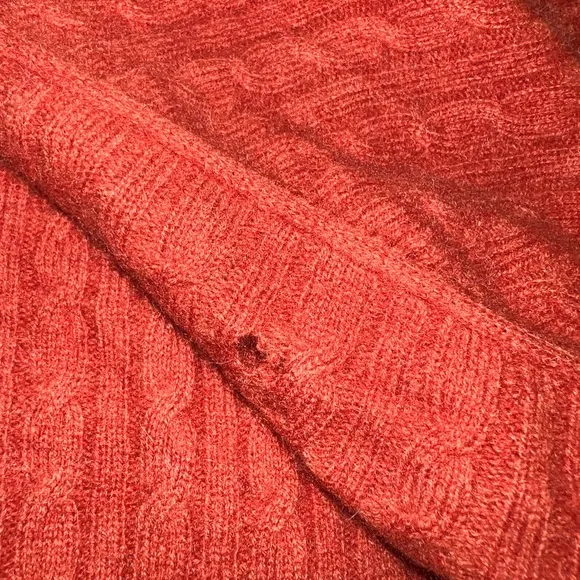 Tasso Elba Vintage Cashmere Sweater Orange Luxury Old Money Timeless Classic