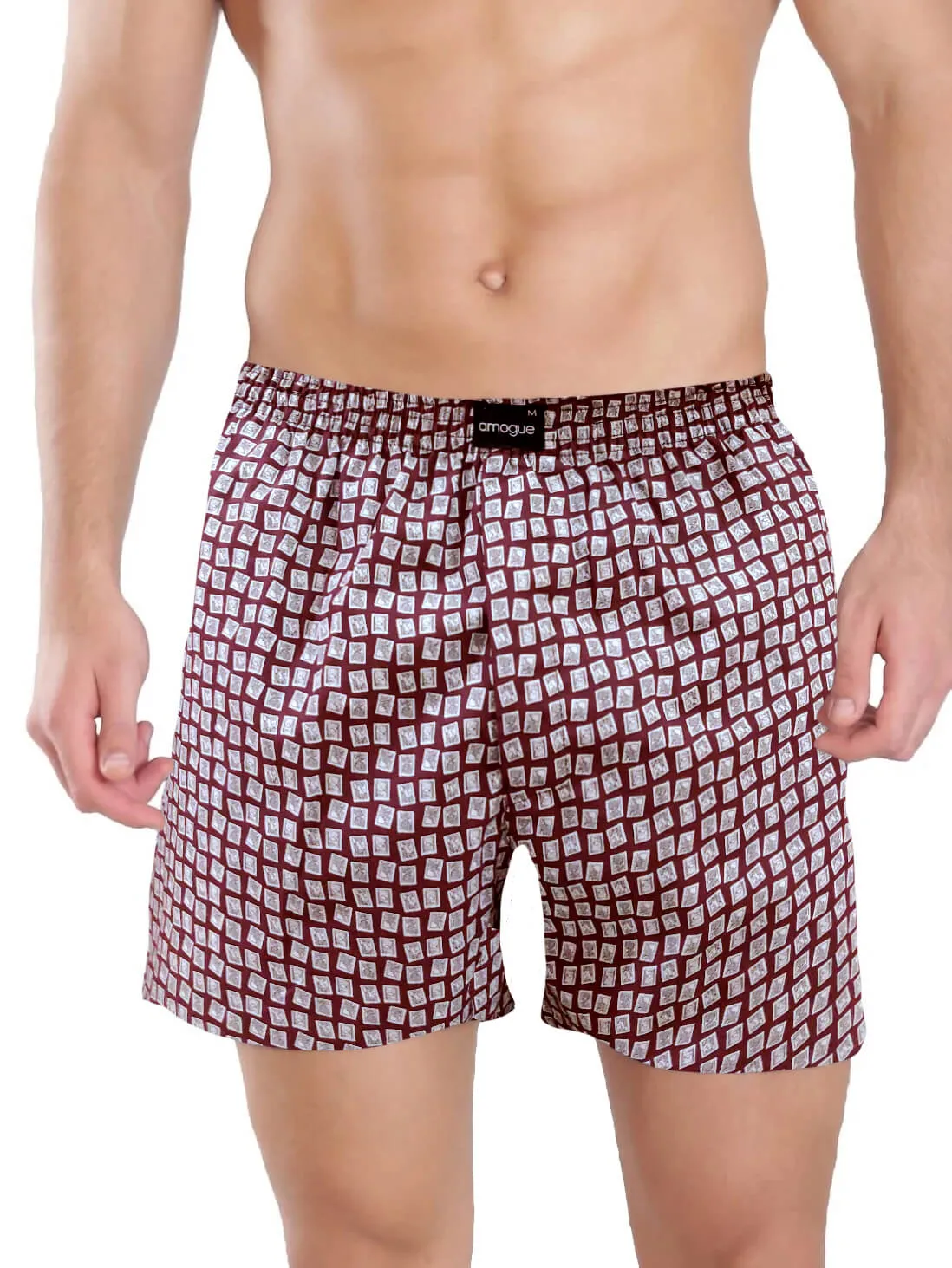 Teal Blue Maroon Navy Funky Printed Boxer Combo