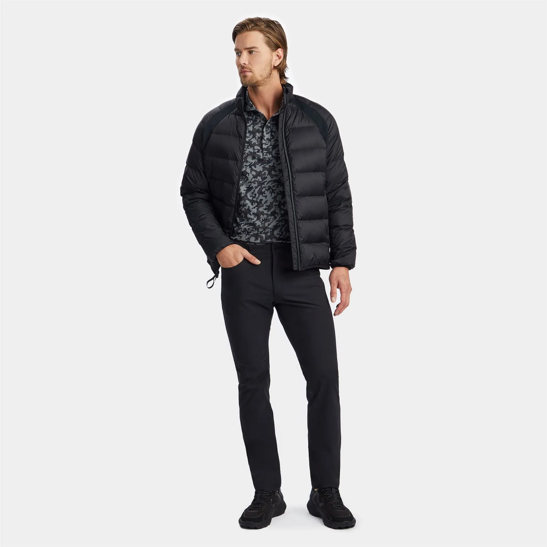 The Links Lightweight Down Puffer Jacket Onyx