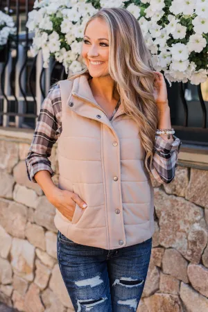 The Perfect Puffer Vest- Khaki