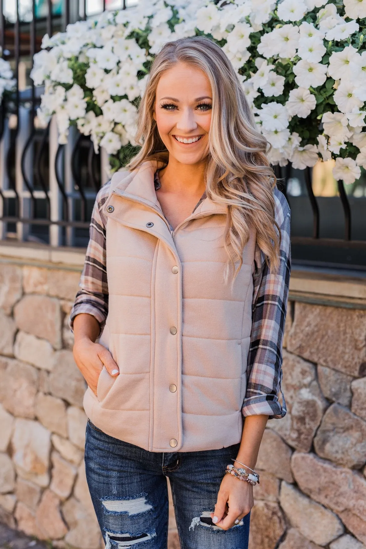 The Perfect Puffer Vest- Khaki