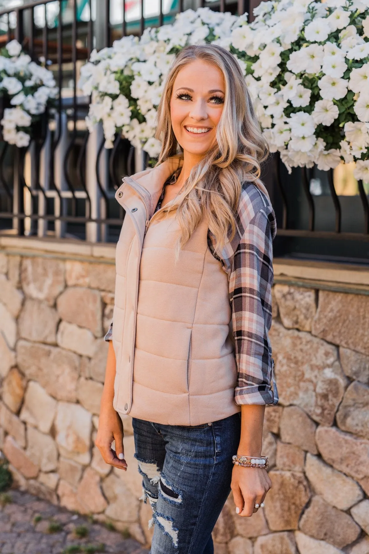 The Perfect Puffer Vest- Khaki