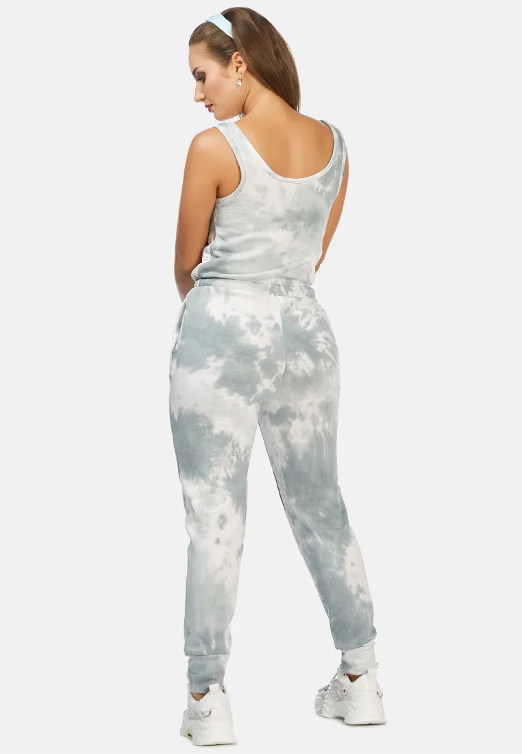 Tie Dye Casual Loungewear Jumpsuit