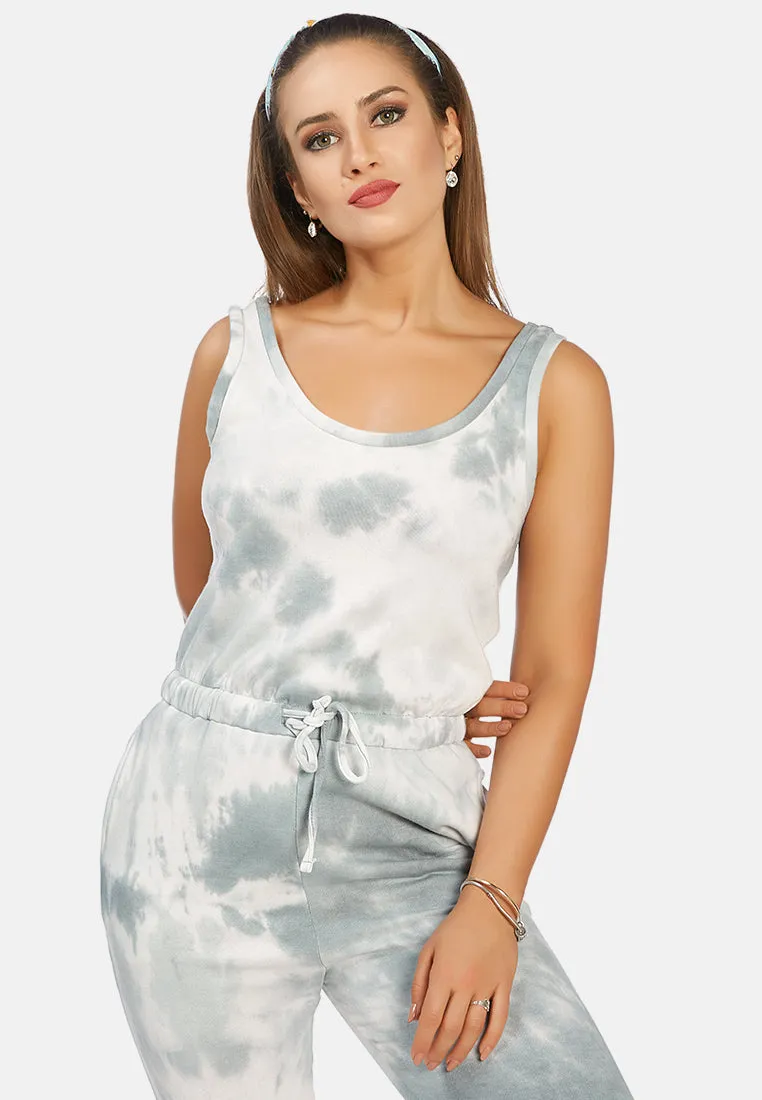 Tie Dye Casual Loungewear Jumpsuit