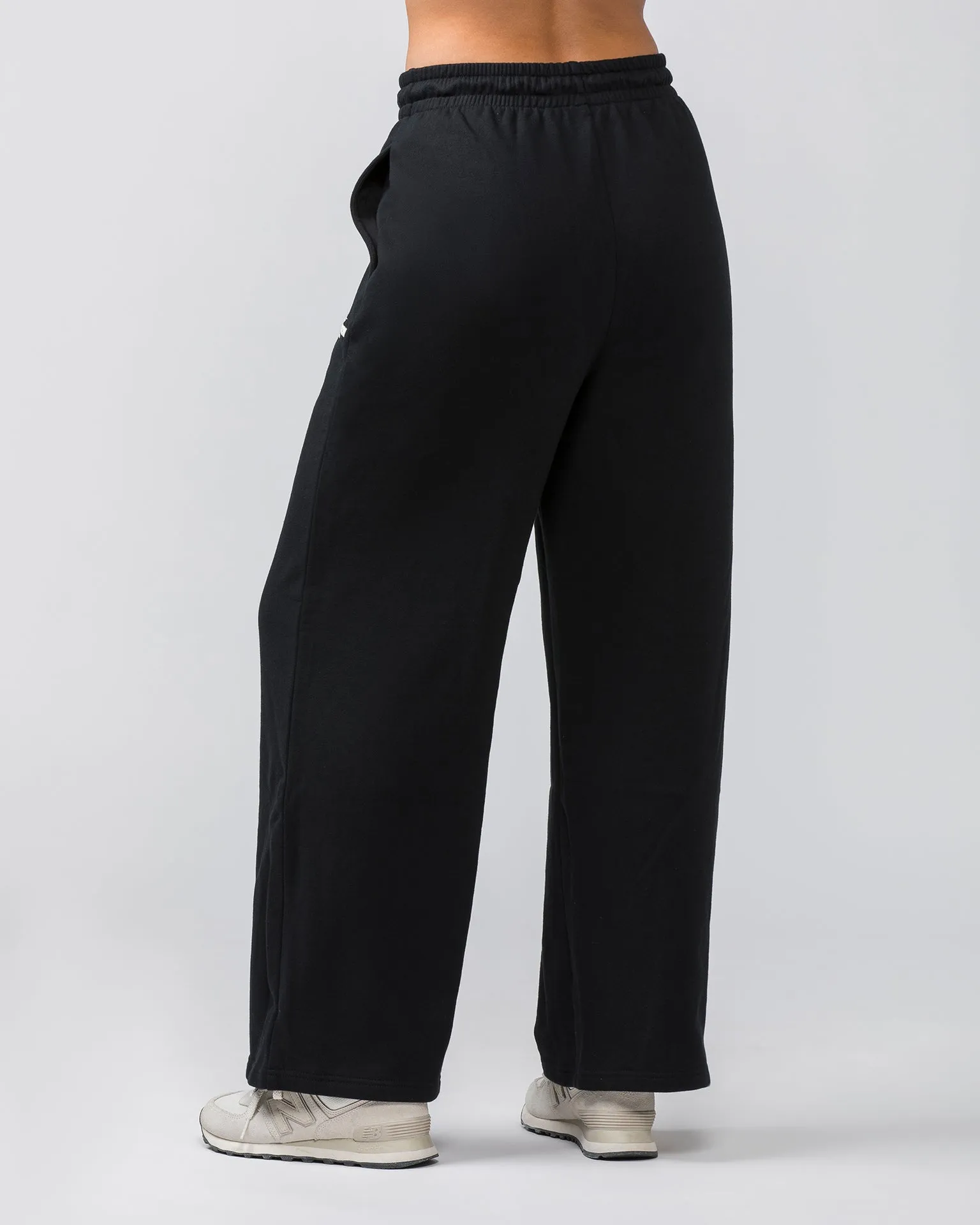 Timeless Wide Leg Trackies - Black