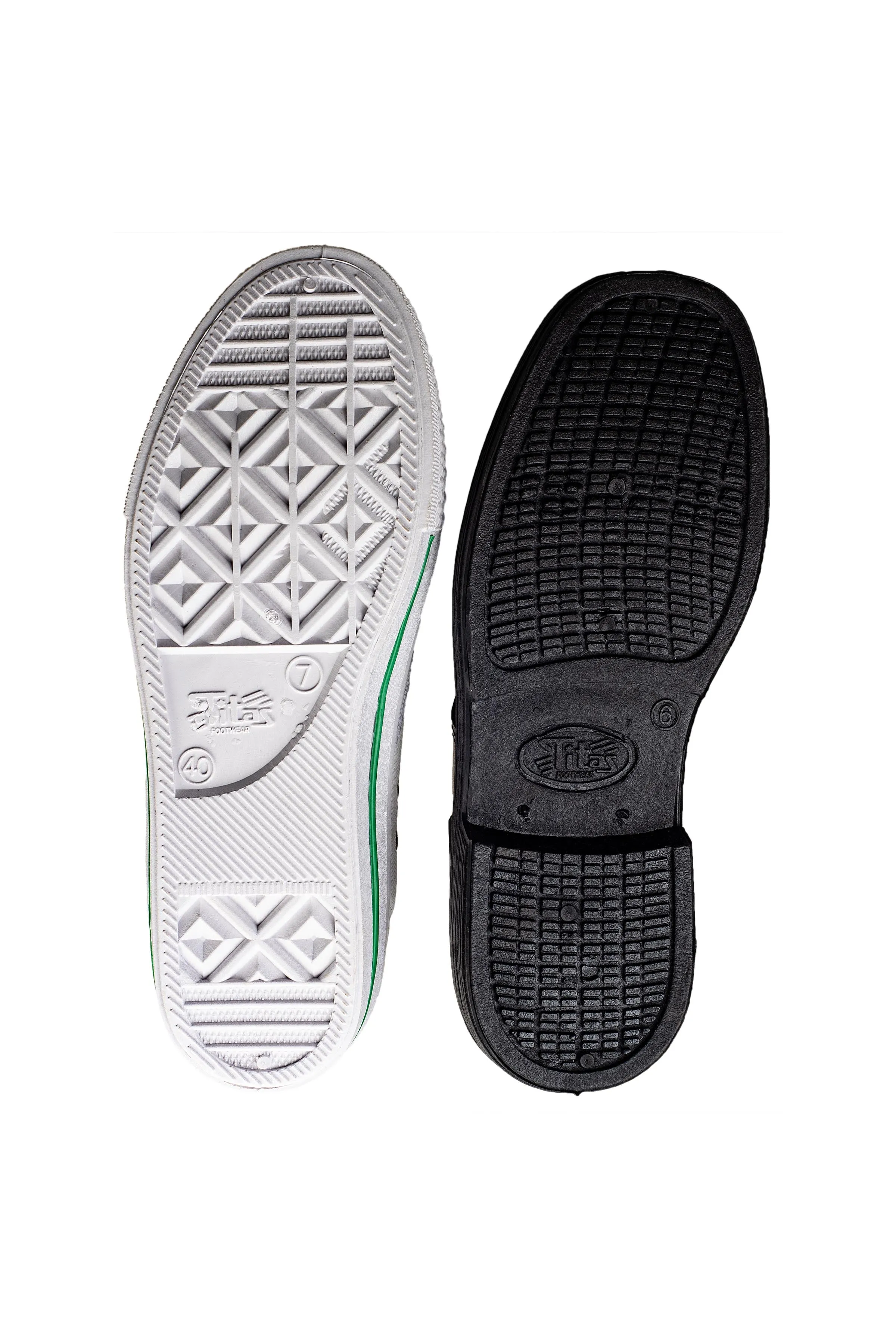 Titas Boys Black School Shoe & White Canvas School Shoe Combo