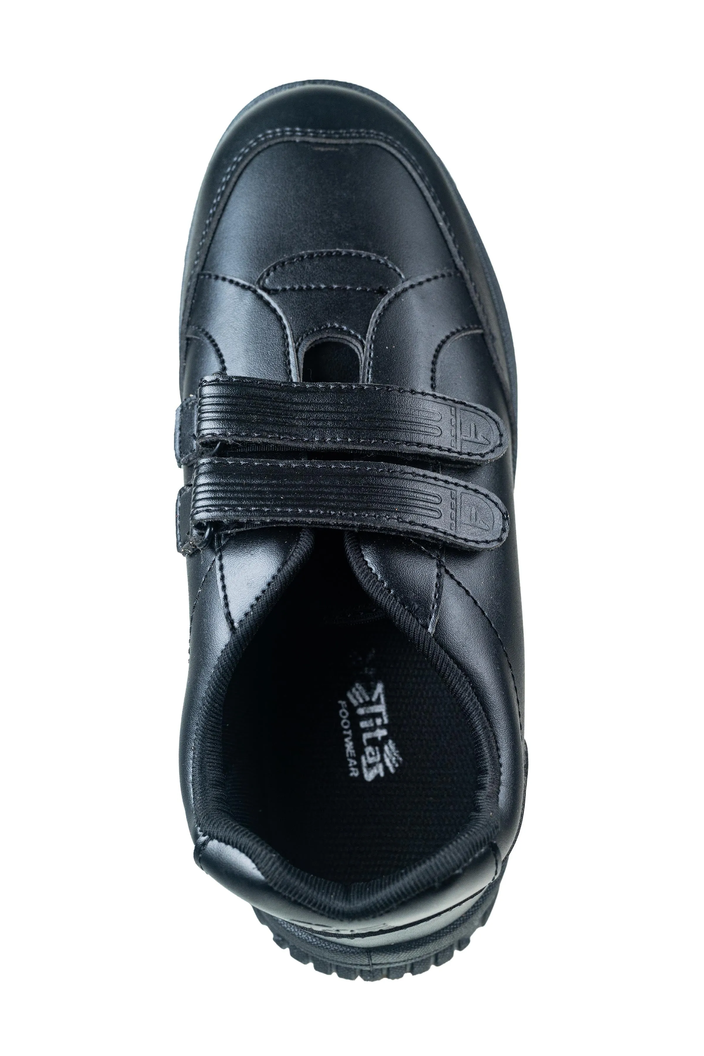 Titas Boys Black Strap Closure School Shoe (3 to 9 Years Kids)