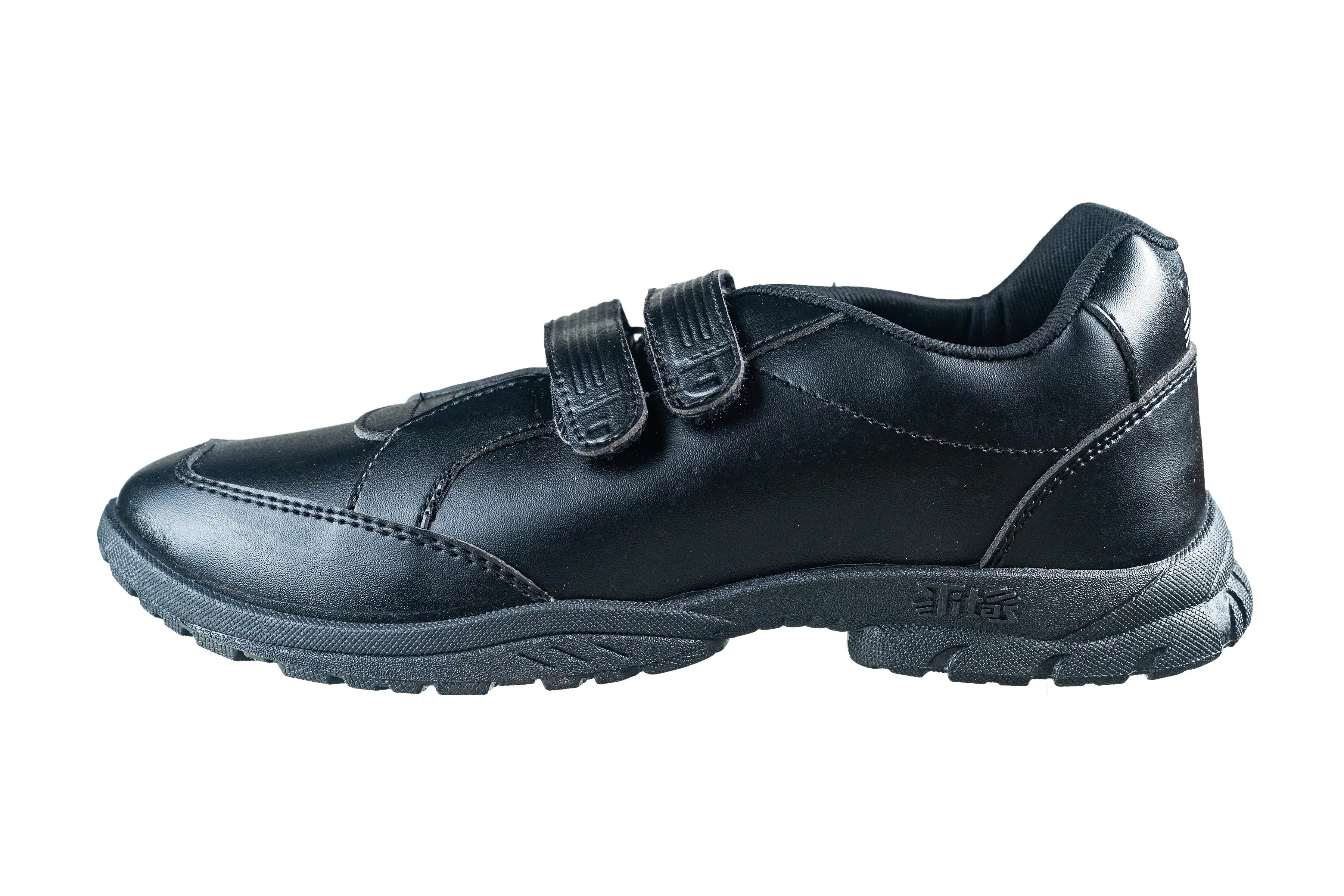 Titas Boys Black Strap Closure School Shoe (9 Years & above Boys)