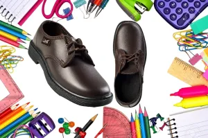 Titas Boys Brown School Shoe (3 to 9 Years Kids)(Skool Star)