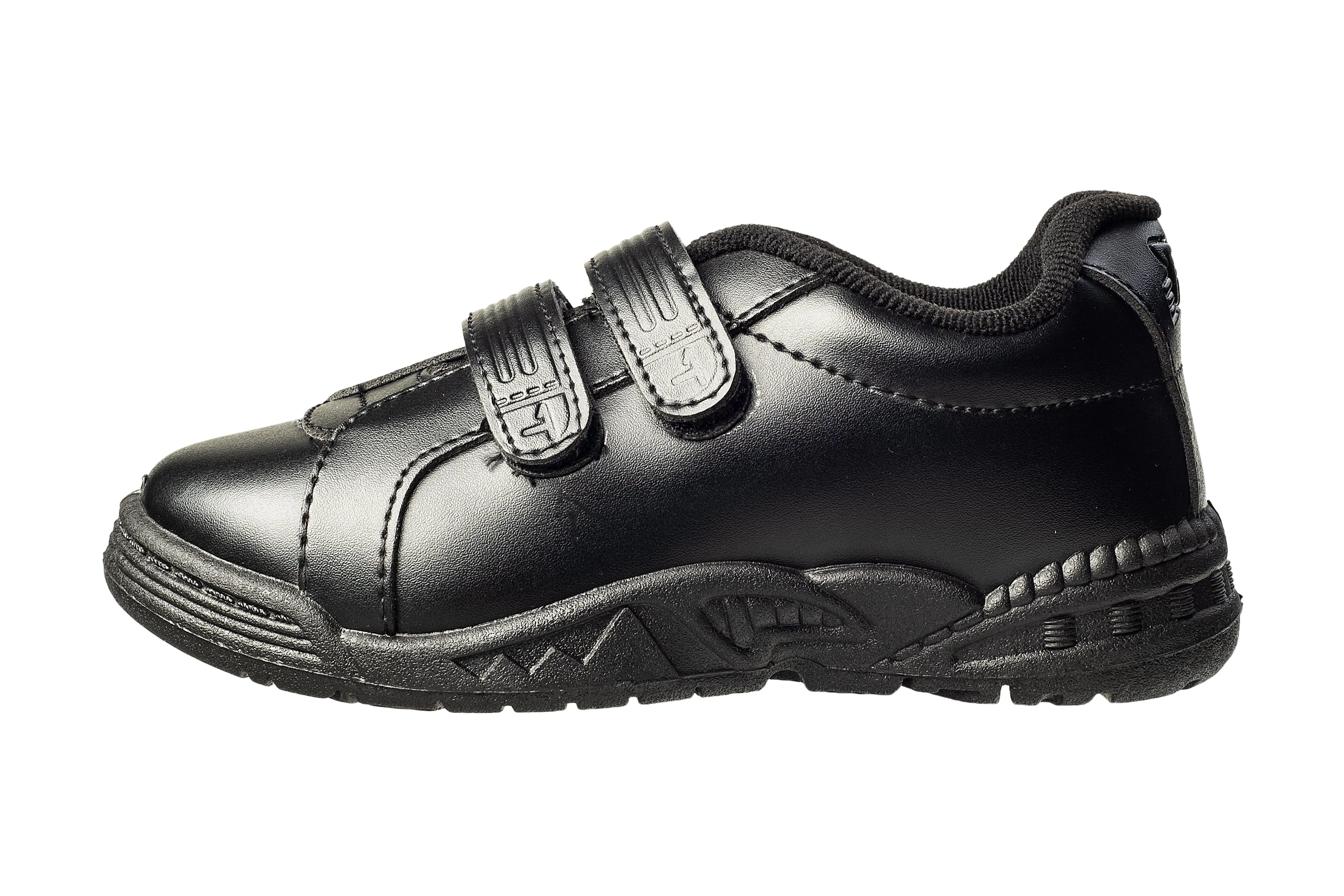 Titas Boys Velcro Black School Shoe (9 Years & above Boys)(Skool Day)