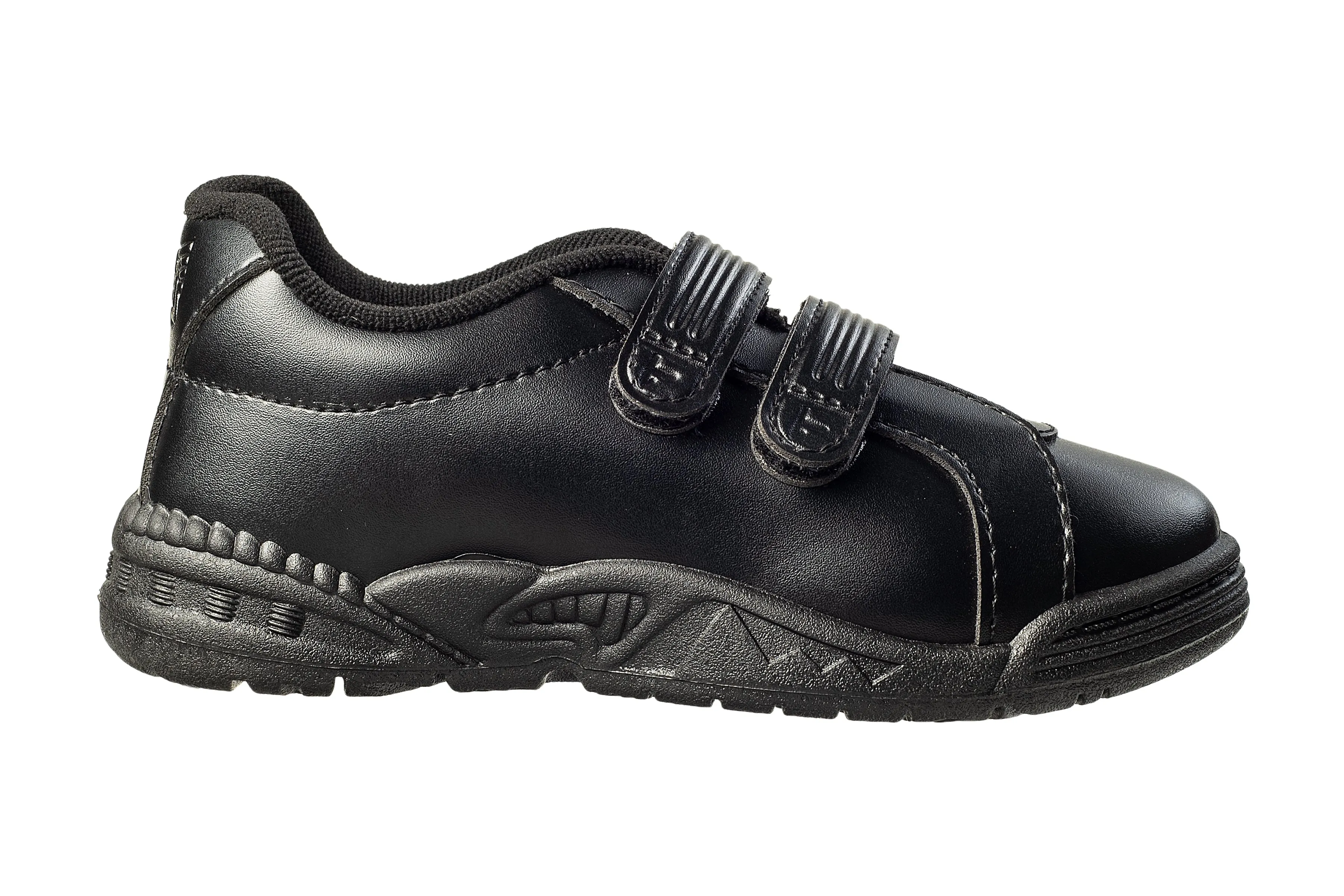 Titas Boys Velcro Black School Shoe (9 Years & above Boys)(Skool Day)