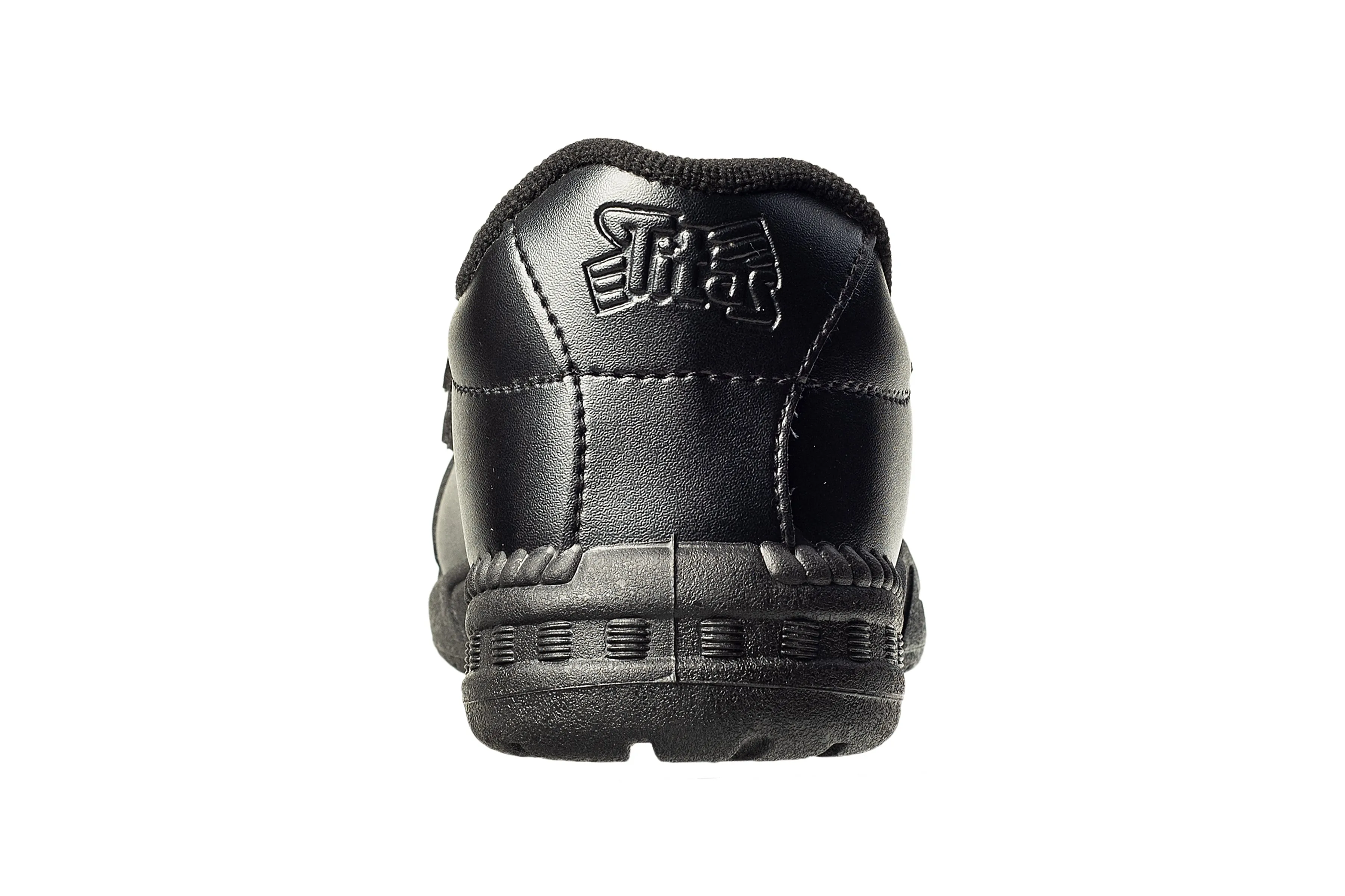 Titas Boys Velcro Black School Shoe (9 Years & above Boys)(Skool Day)