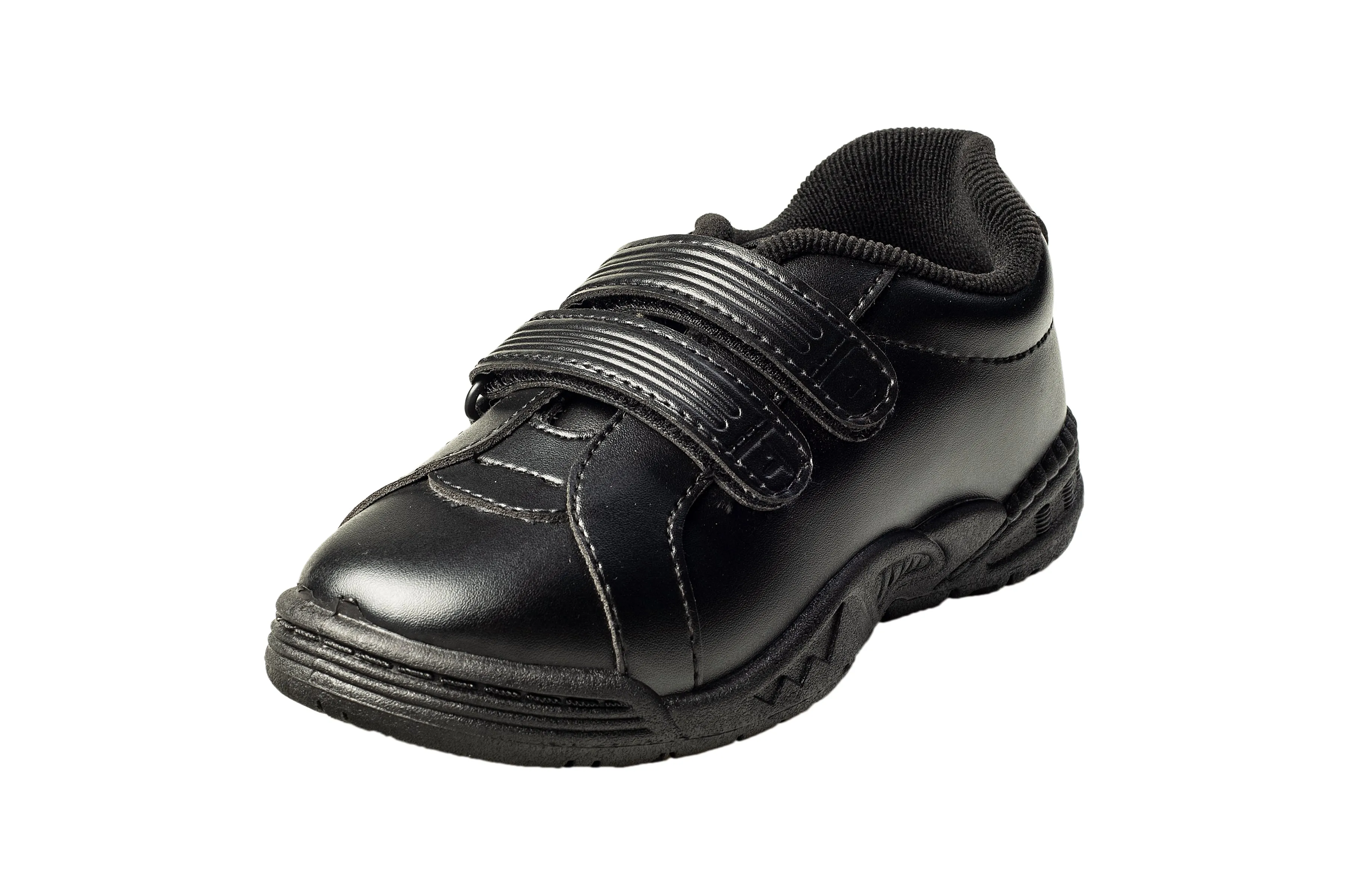 Titas Boys Velcro Black School Shoe (9 Years & above Boys)(Skool Day)