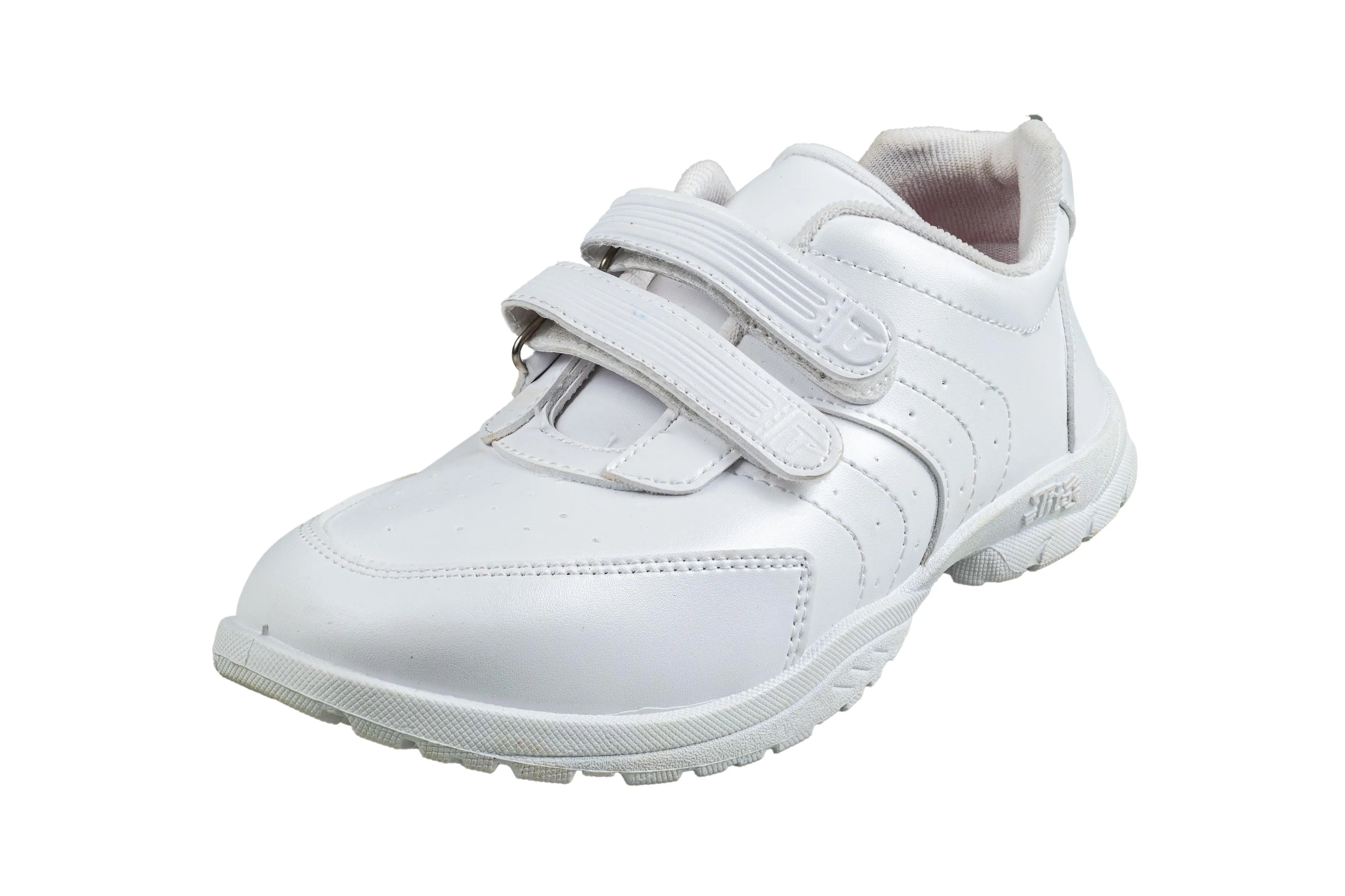 Titas Boys Velcro White School Shoe (8 Years and above)
