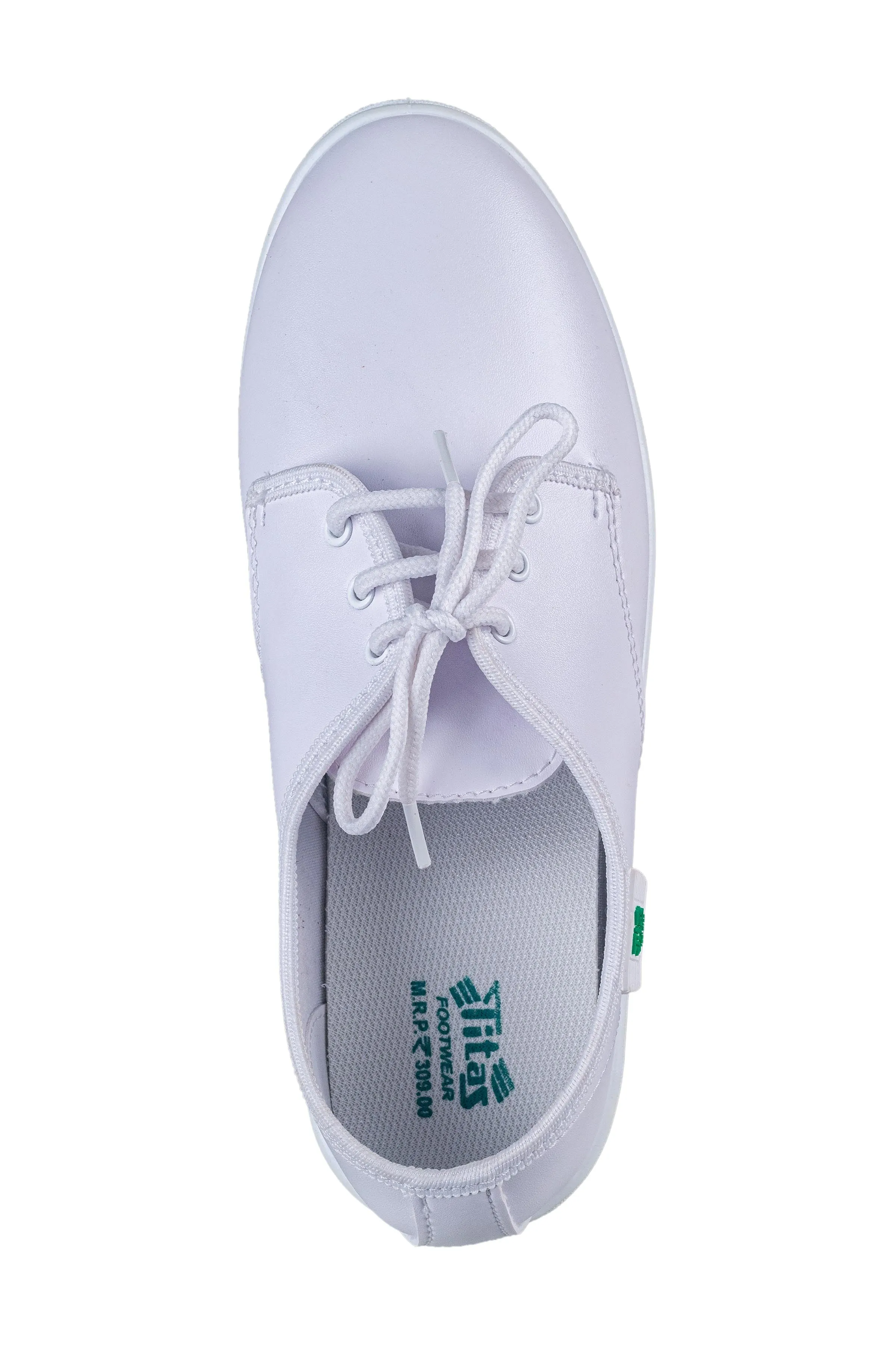 Titas Boys White School Shoe (4 Years-9 Years Kids)(Skool Boy)