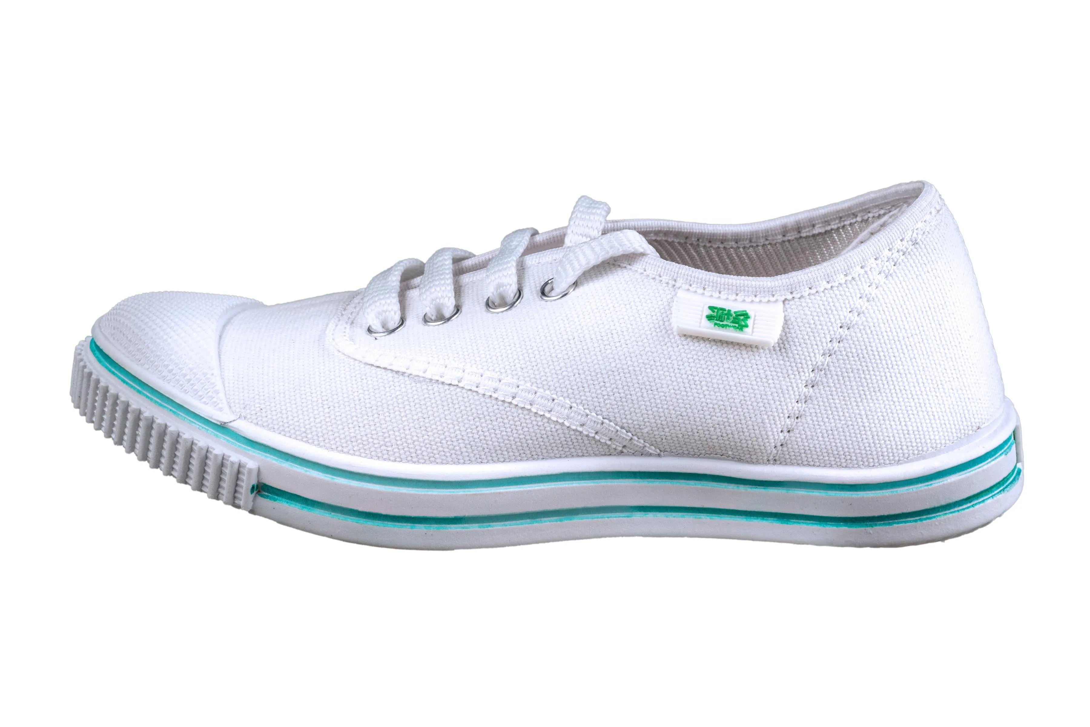 Titas Children White Canvas School Shoe (9 Years & above Children)(Skool Comfort)