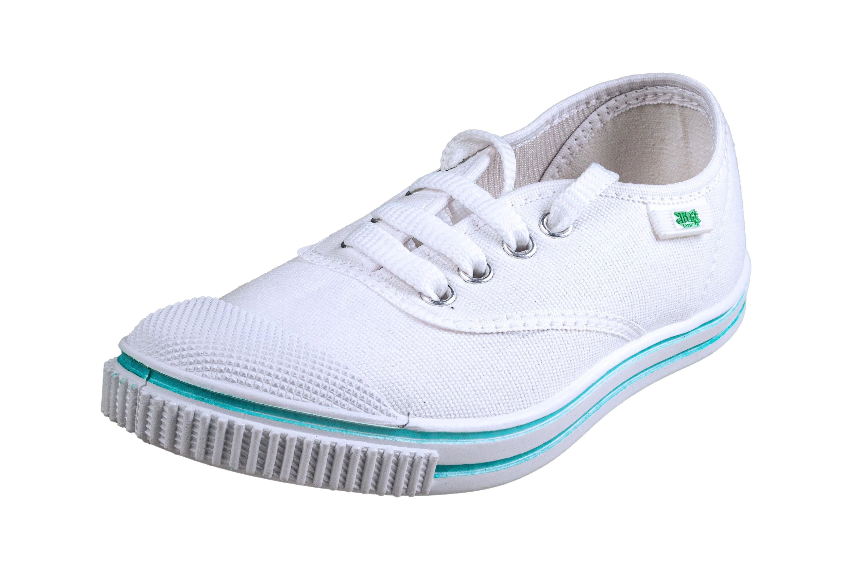 Titas Children White Canvas School Shoe (9 Years & above Children)(Skool Comfort)