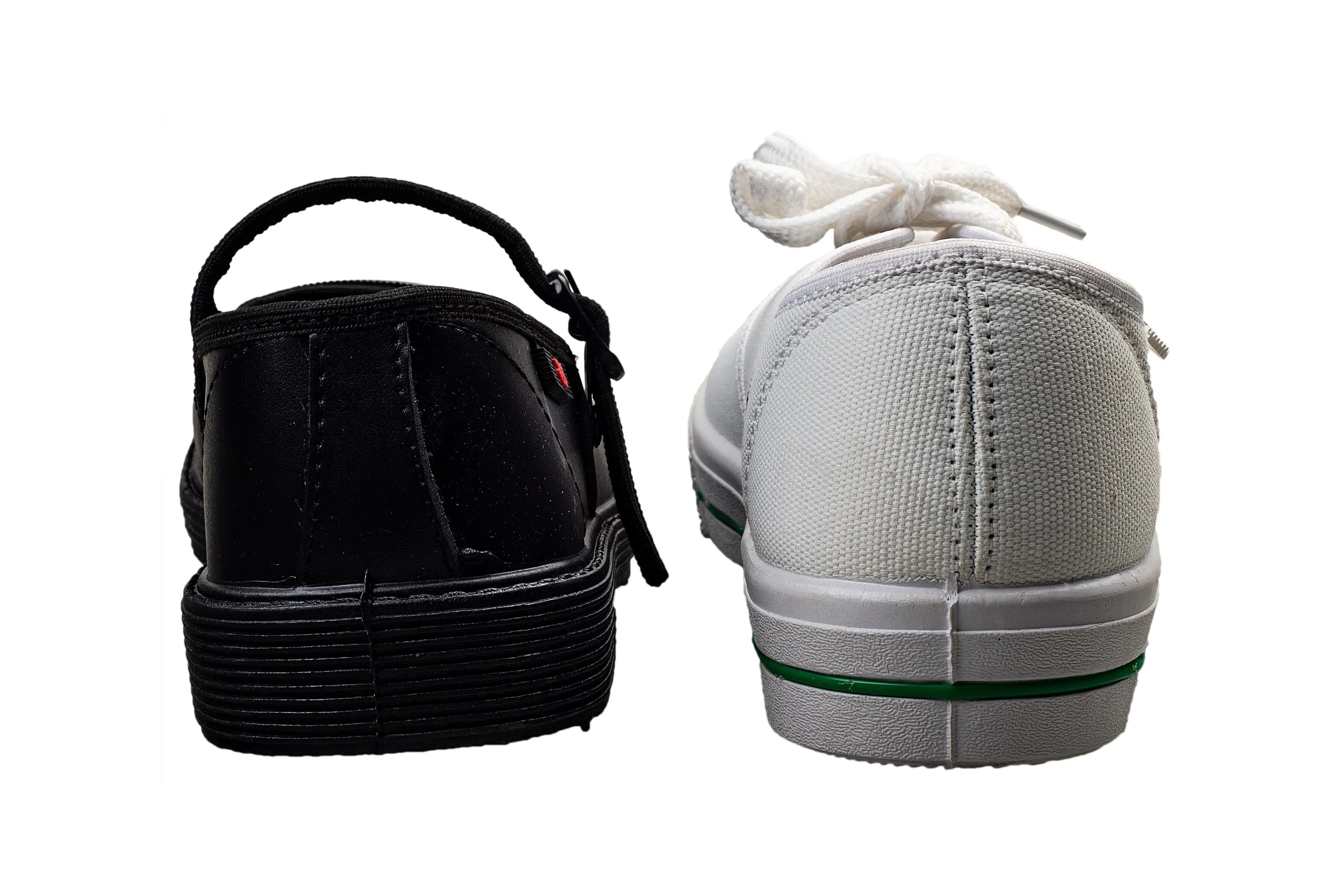 Titas Girls Black School Shoe & White Canvas School Shoe Combo