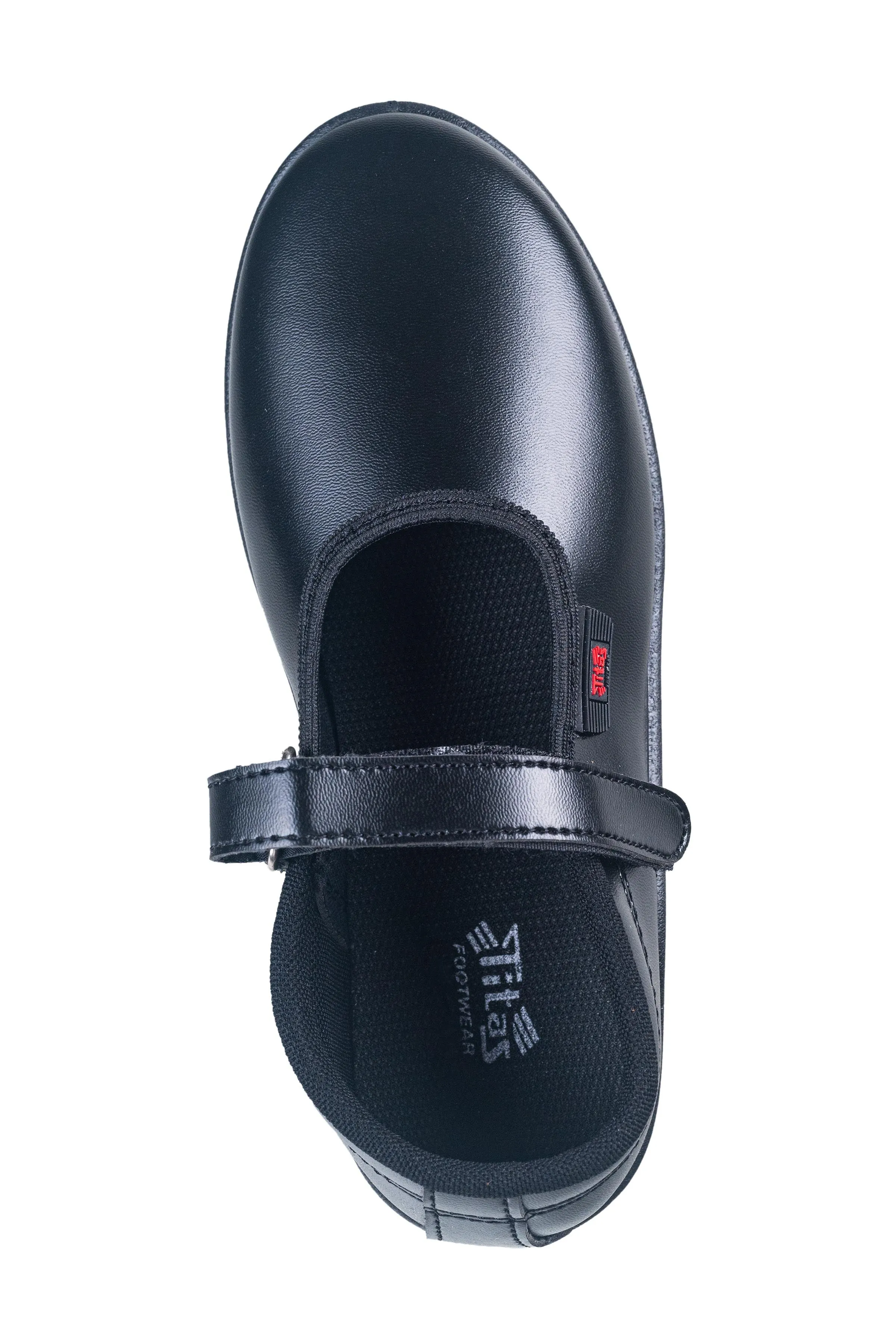 Titas Girls Velcro Black School Shoe (9 Years & above Girls)(Skool Girl Dlx Velcro)