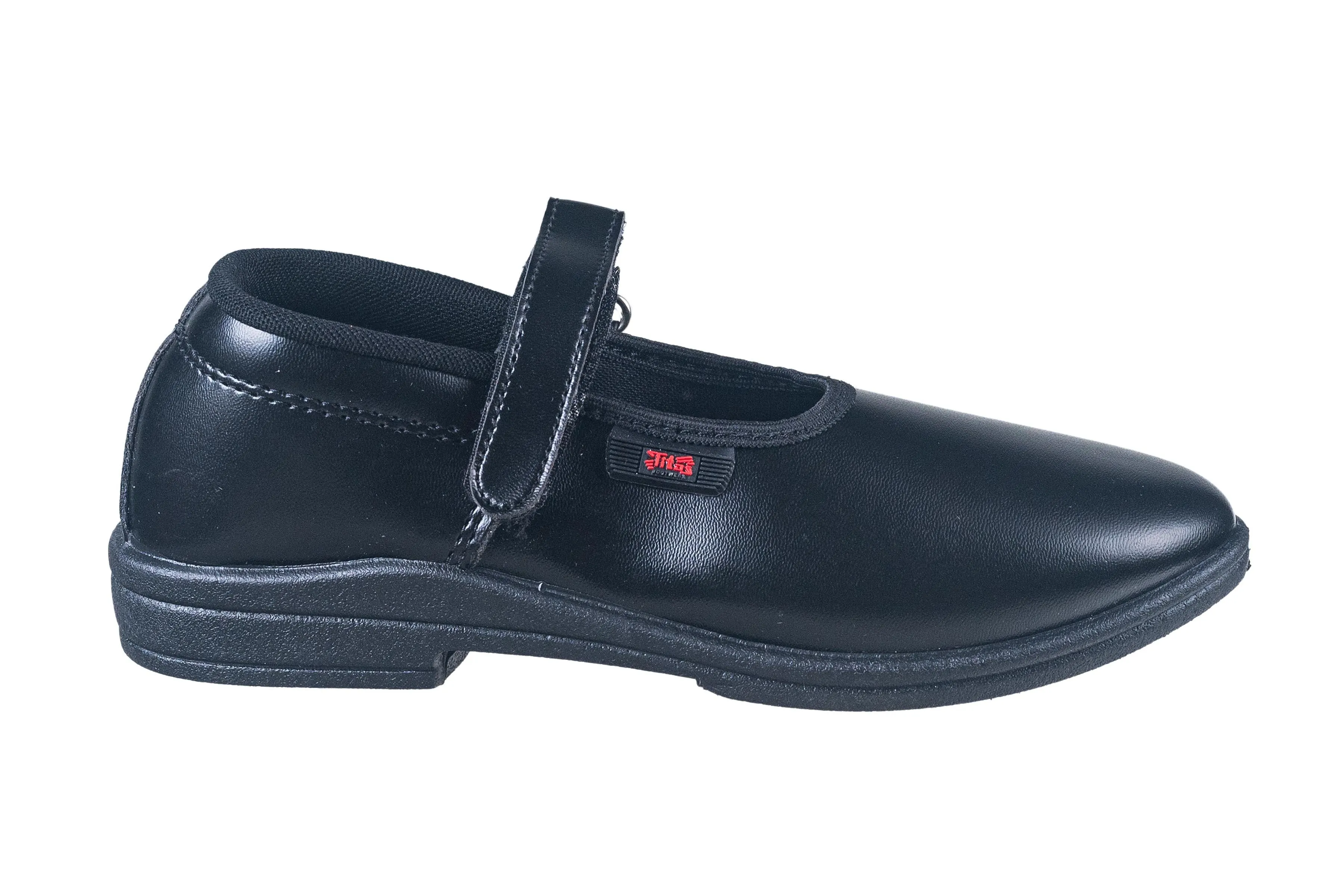 Titas Girls Velcro Black School Shoe (9 Years & above Girls)(Skool Girl Dlx Velcro)
