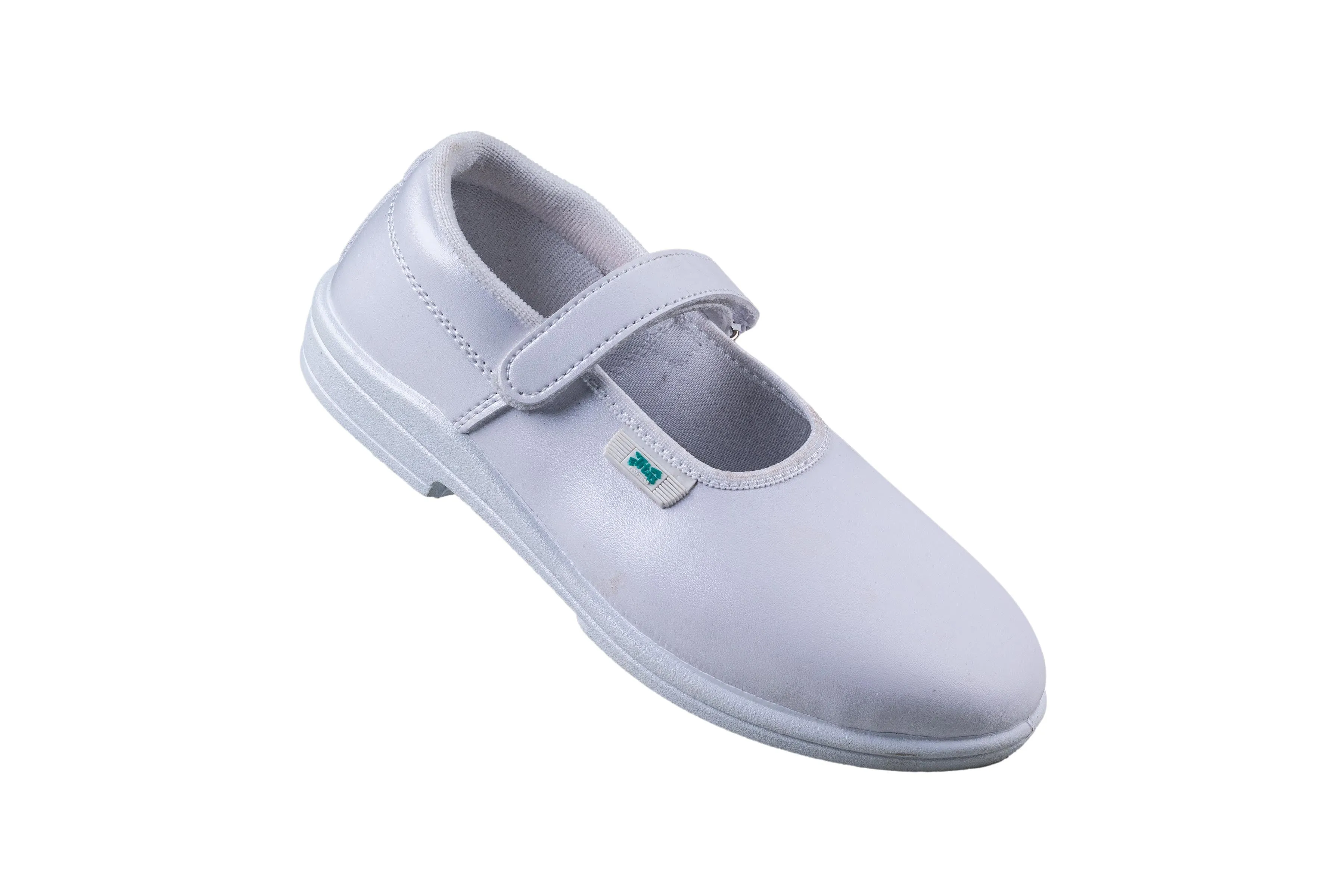 Titas Girls Velcro White School Shoe (4 Years to 9 Years Girls)(Skool Girl Dlx Velcro)