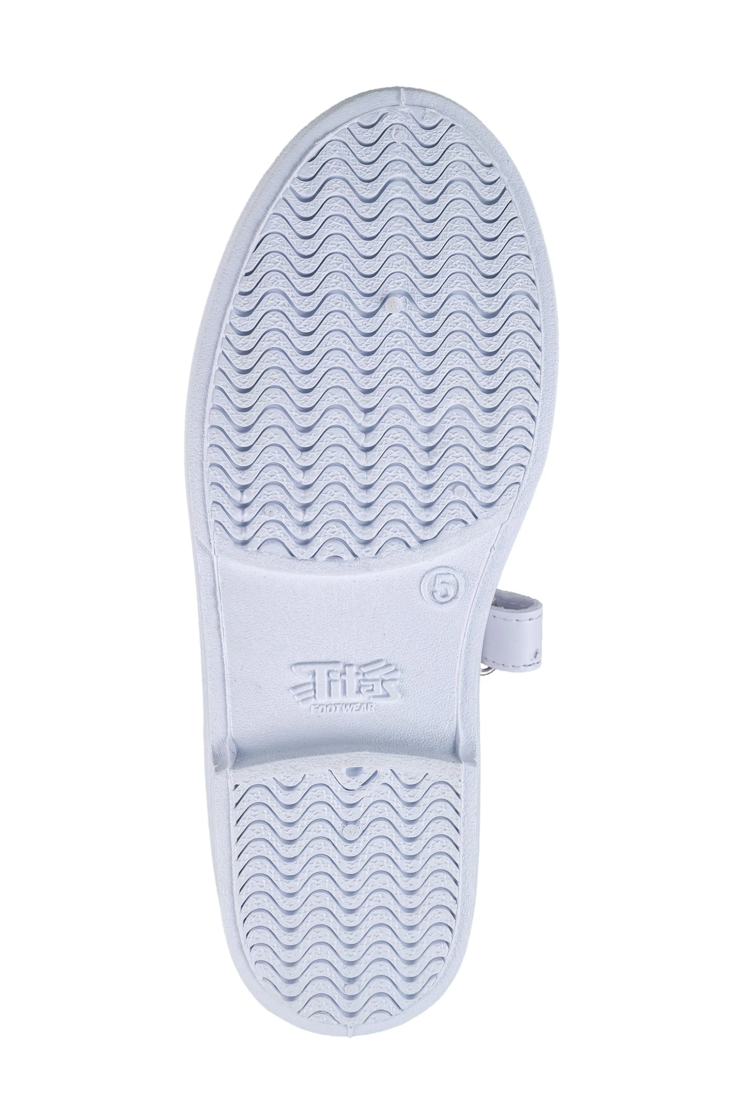 Titas Girls Velcro White School Shoe (4 Years to 9 Years Girls)(Skool Girl Dlx Velcro)
