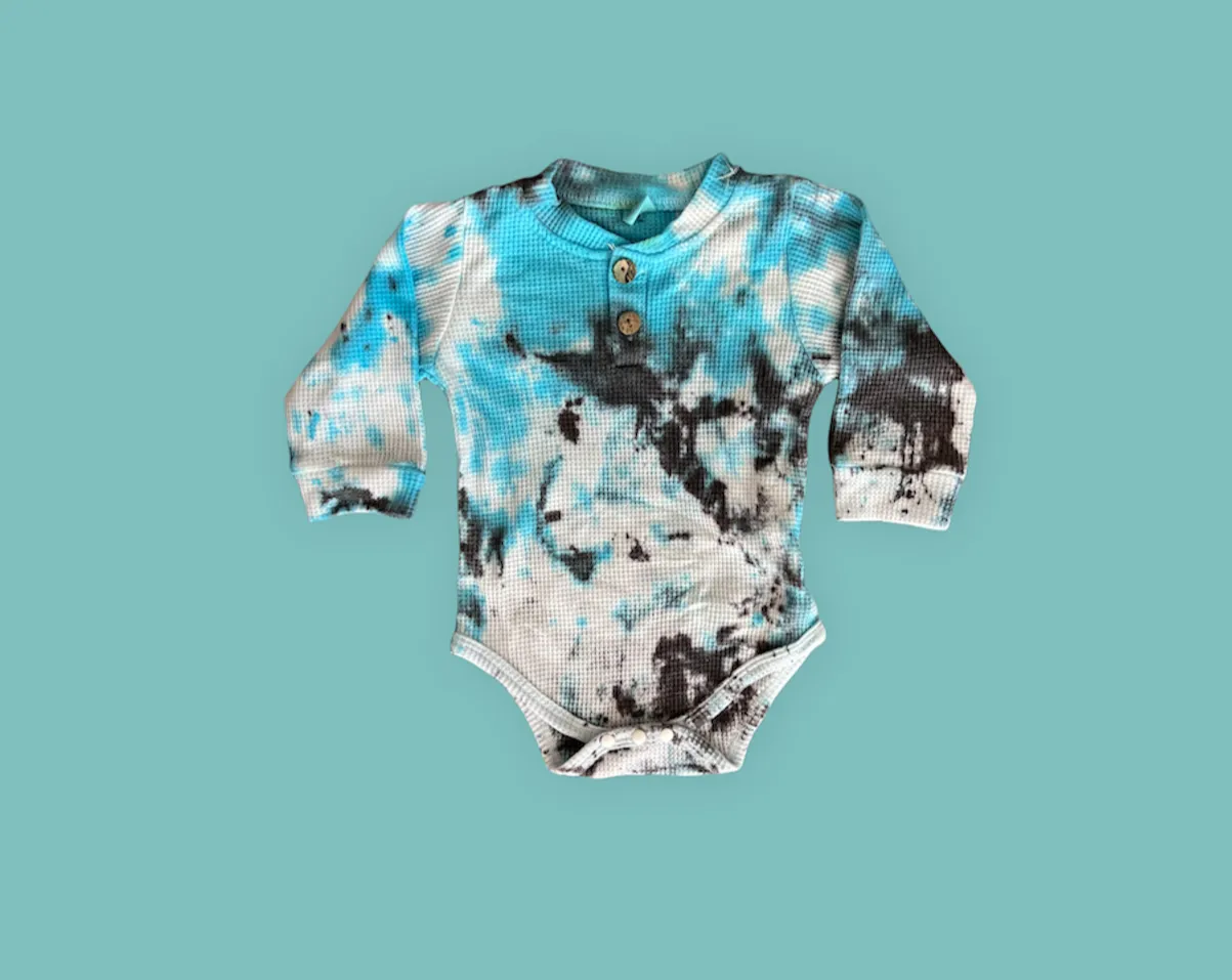 Toddler Blue Tie Dye Onesie Jogger Set