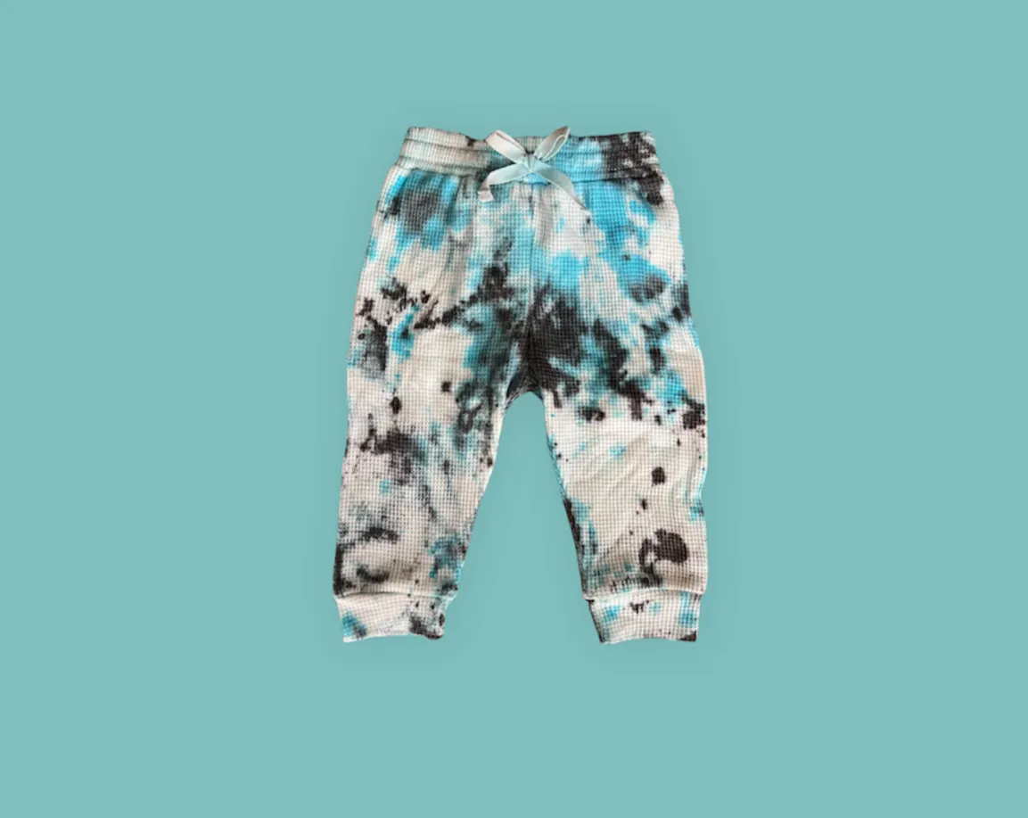 Toddler Blue Tie Dye Onesie Jogger Set