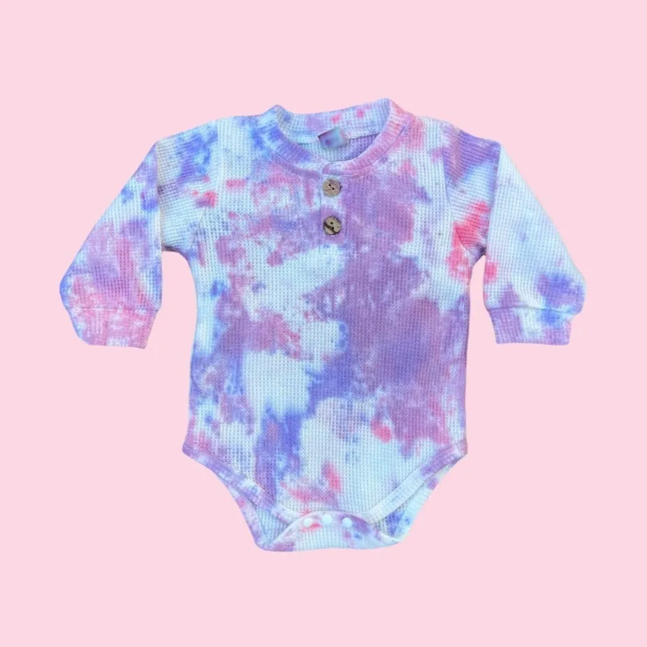 Toddler Pink Lilac Tie Dye Onesie Jogger Set