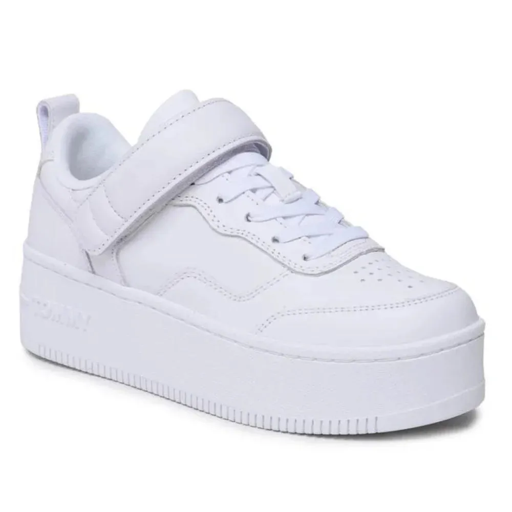 Tommy Hilfiger Jeans TJW Flatform Velcro Trainers Women's - WHT