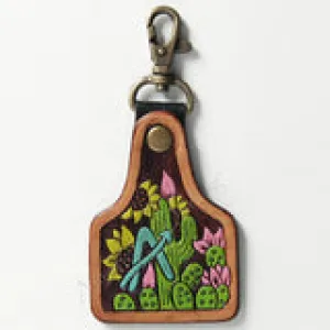 Tooled Leather Keychain