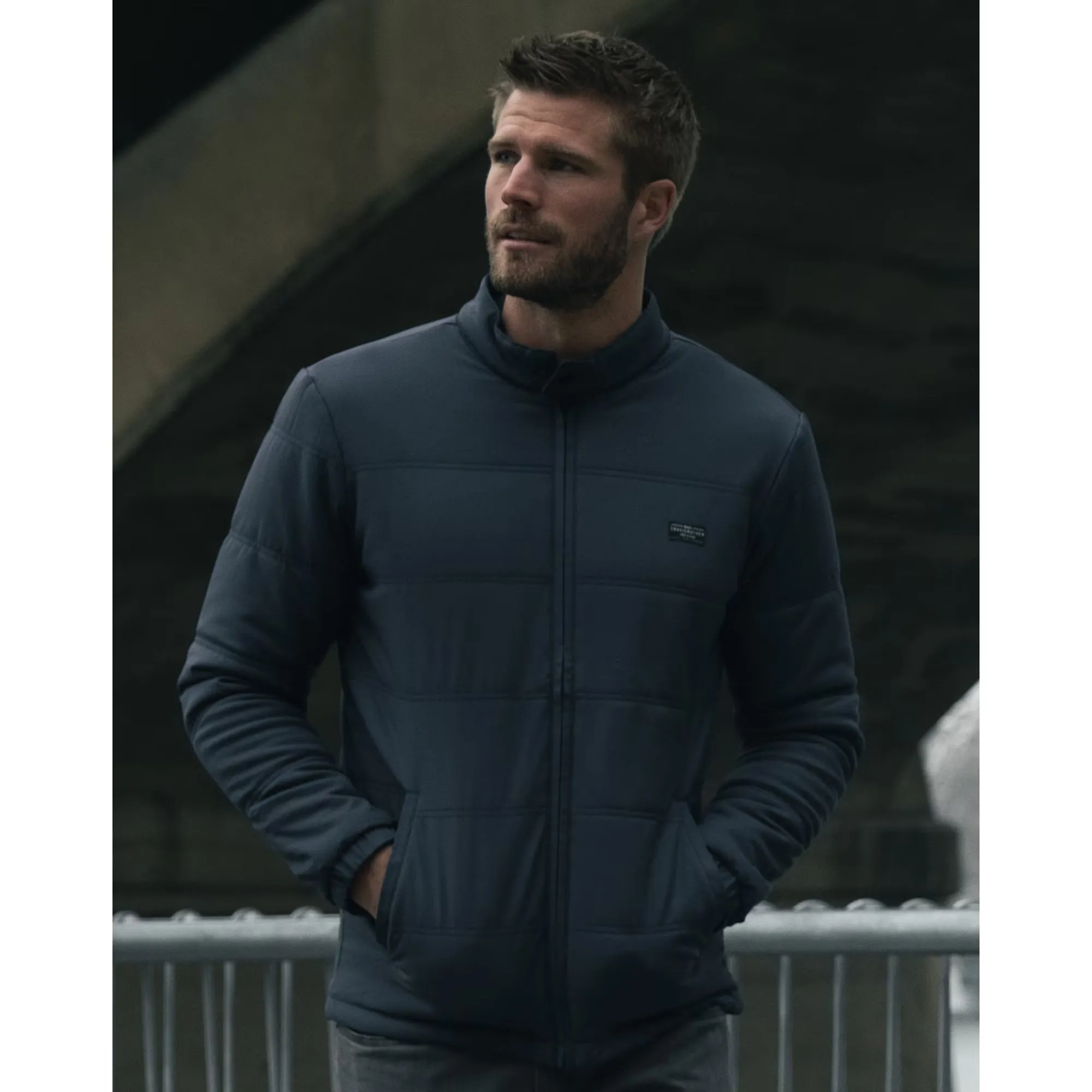 TRAVIS MATHEW MENS INTERLUDE PUFFER JACKET - MOOD INDIGO