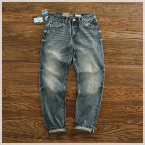 TrendWave Khaki Vintage Denim Jeans