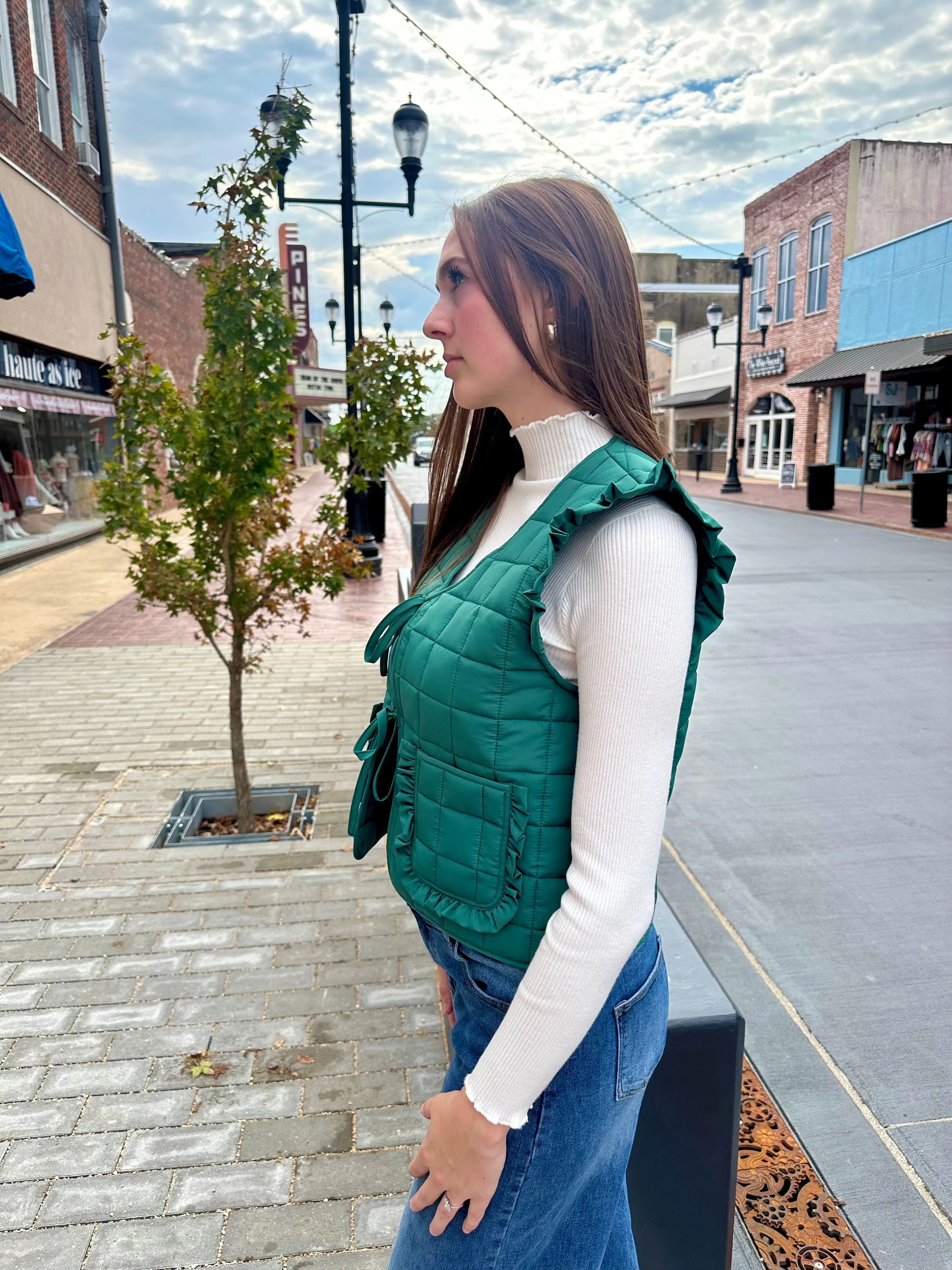 Tying it Together Vest: Hunter Green