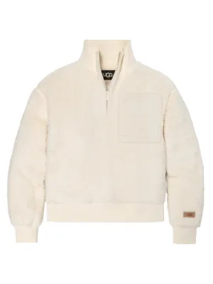 UGG Janeann Half-Zip Sweater in Cream